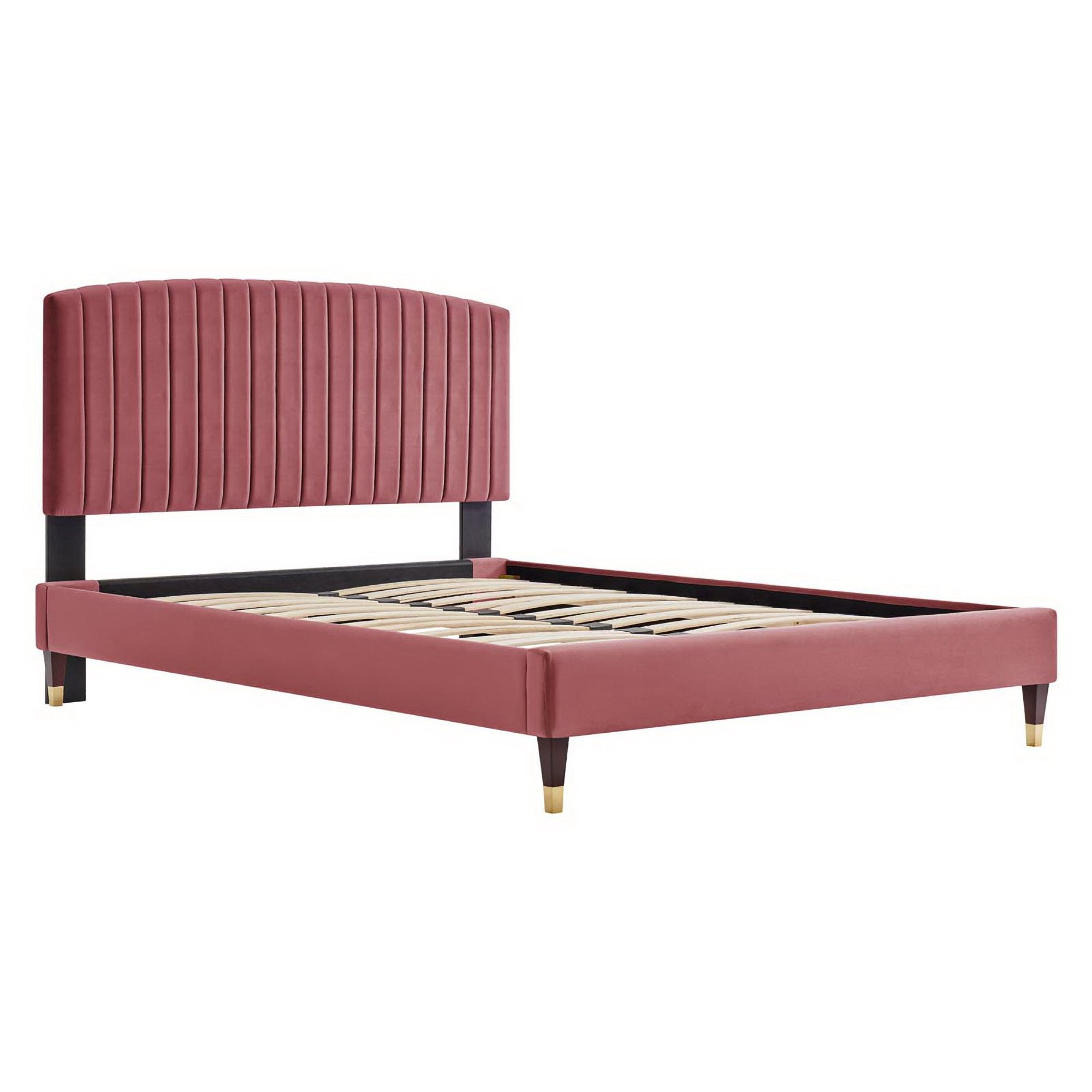 Alessi Performance Velvet Platform Bed