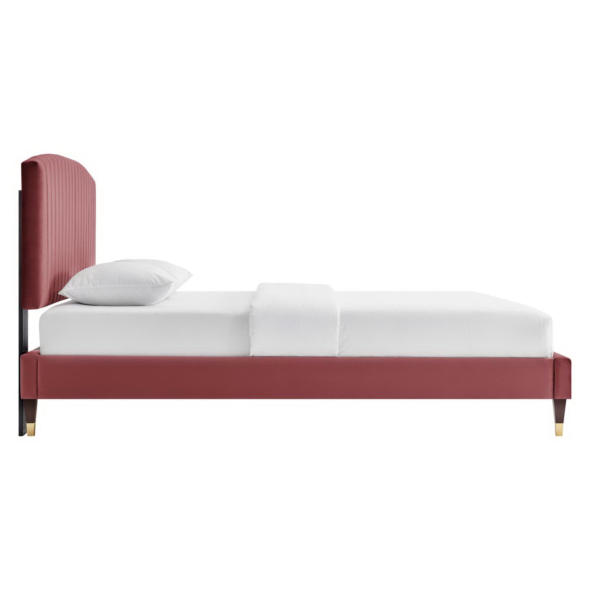 Alessi Performance Velvet Platform Bed