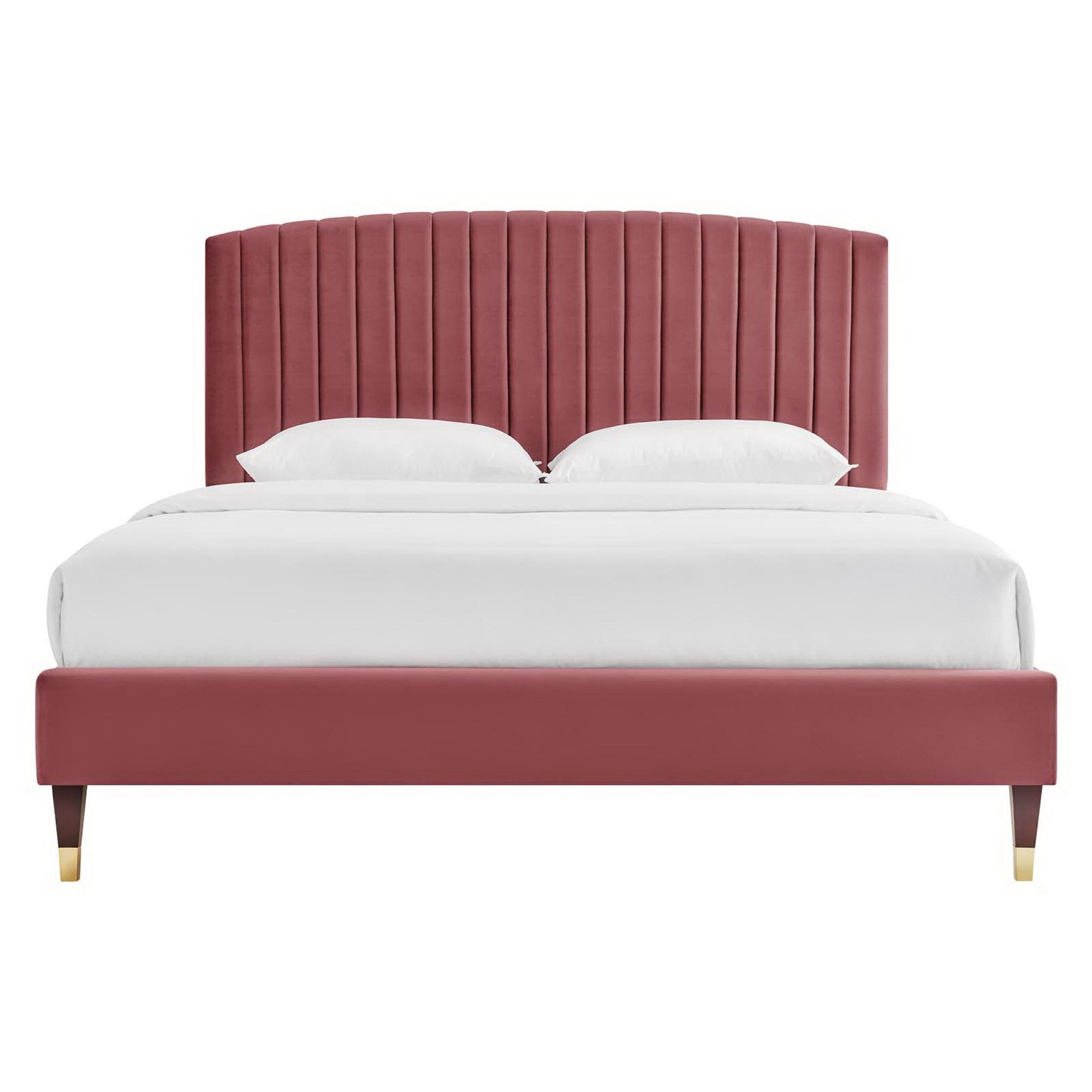 Alessi Performance Velvet Platform Bed