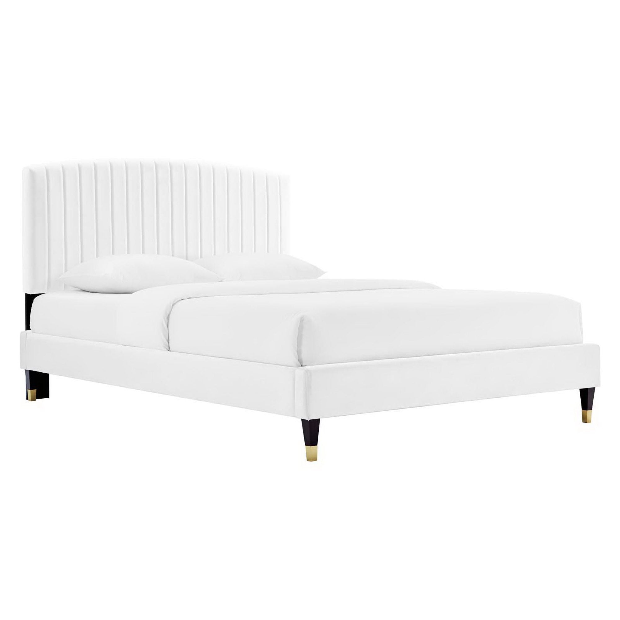 Alessi Performance Velvet Platform Bed
