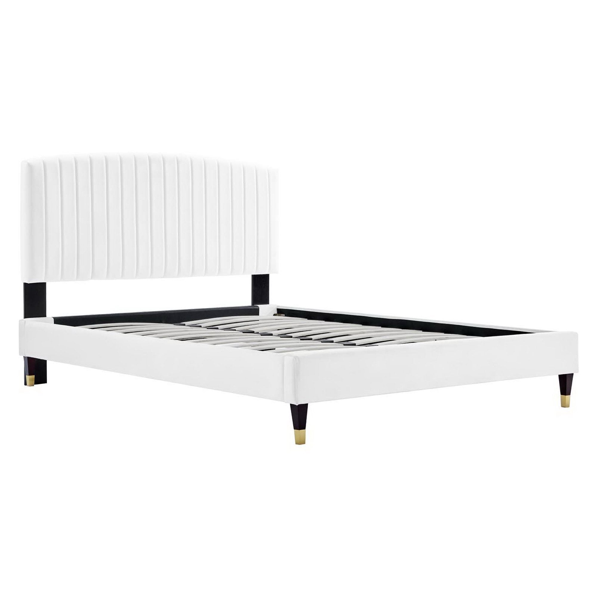 Alessi Performance Velvet Platform Bed