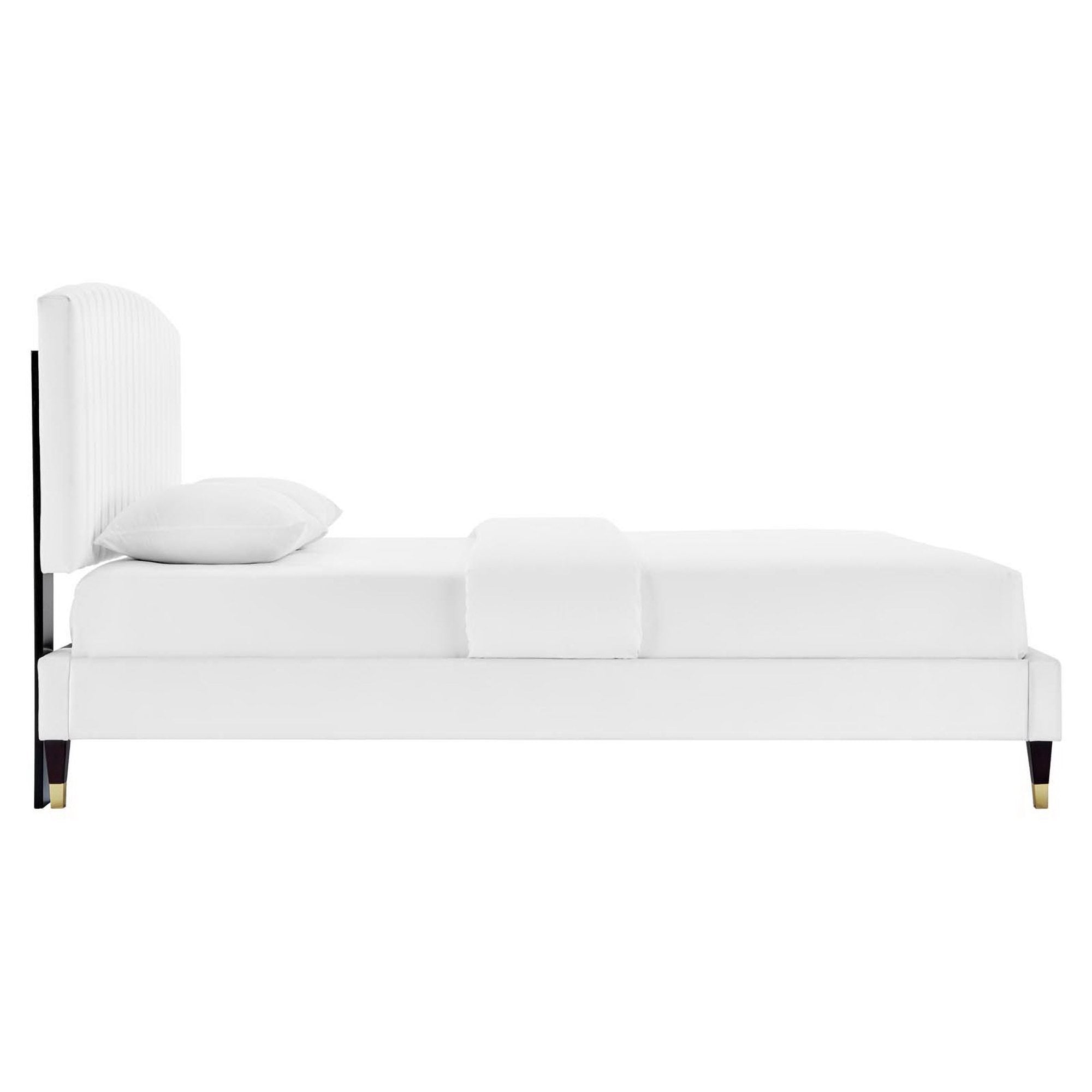 Alessi Performance Velvet Platform Bed
