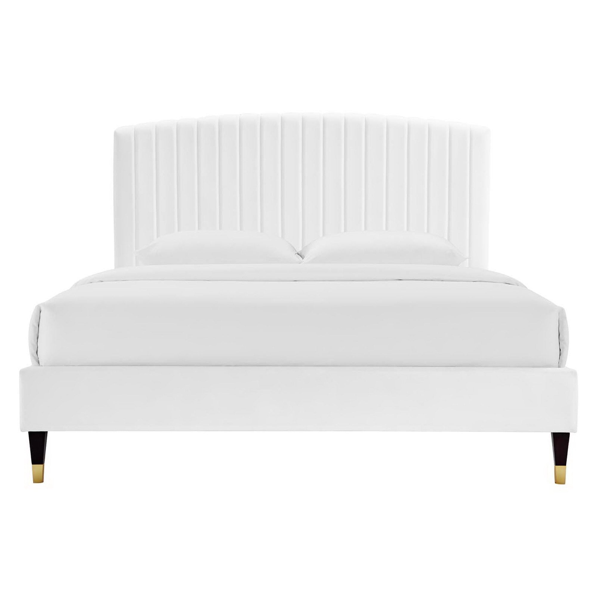 Alessi Performance Velvet Platform Bed