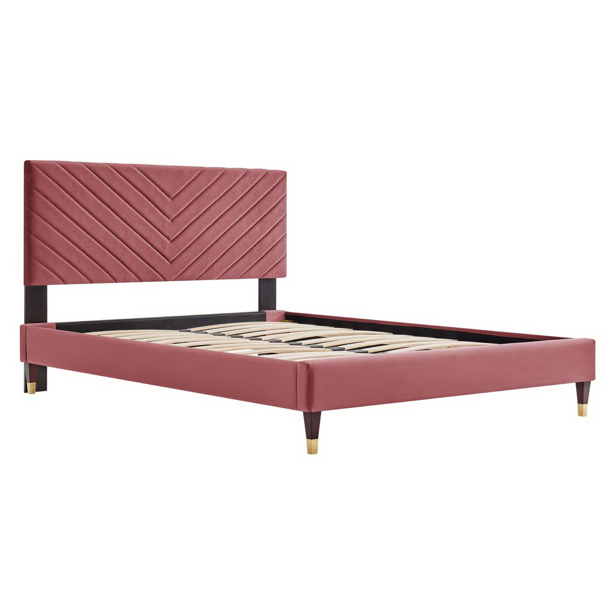 Roxanne Performance Velvet Platform Bed
