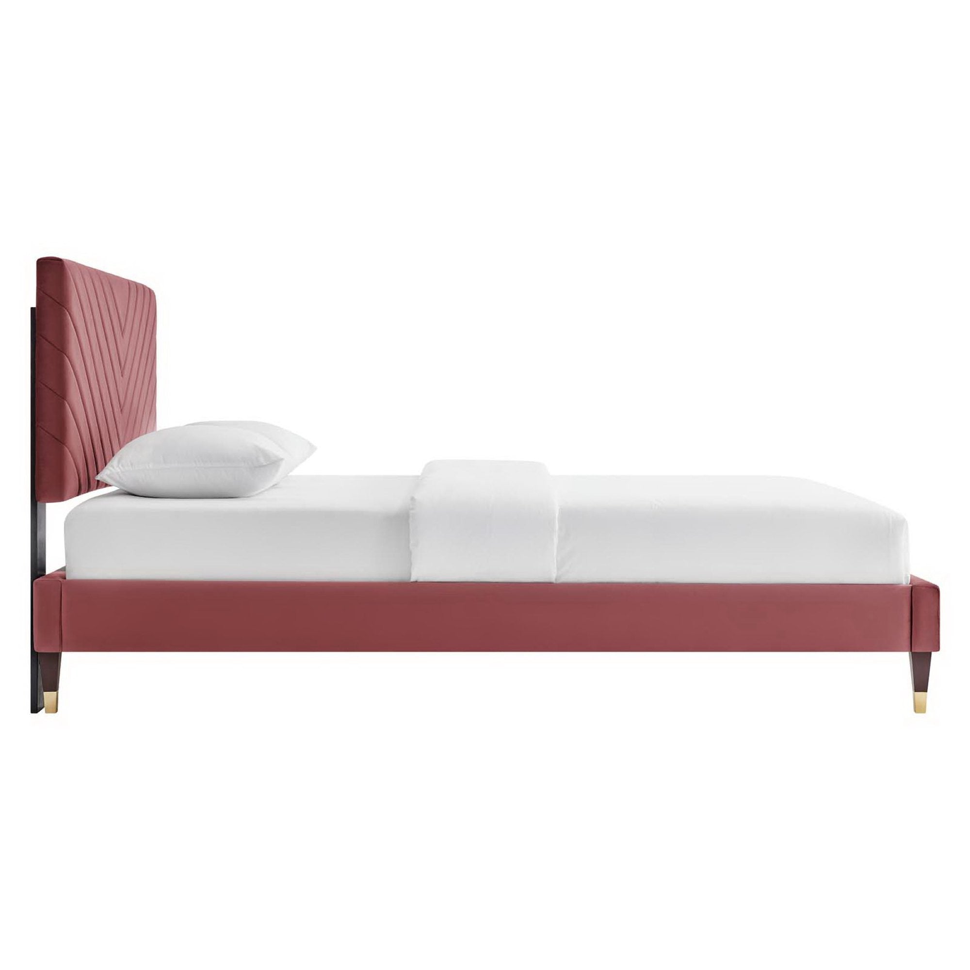 Roxanne Performance Velvet Platform Bed