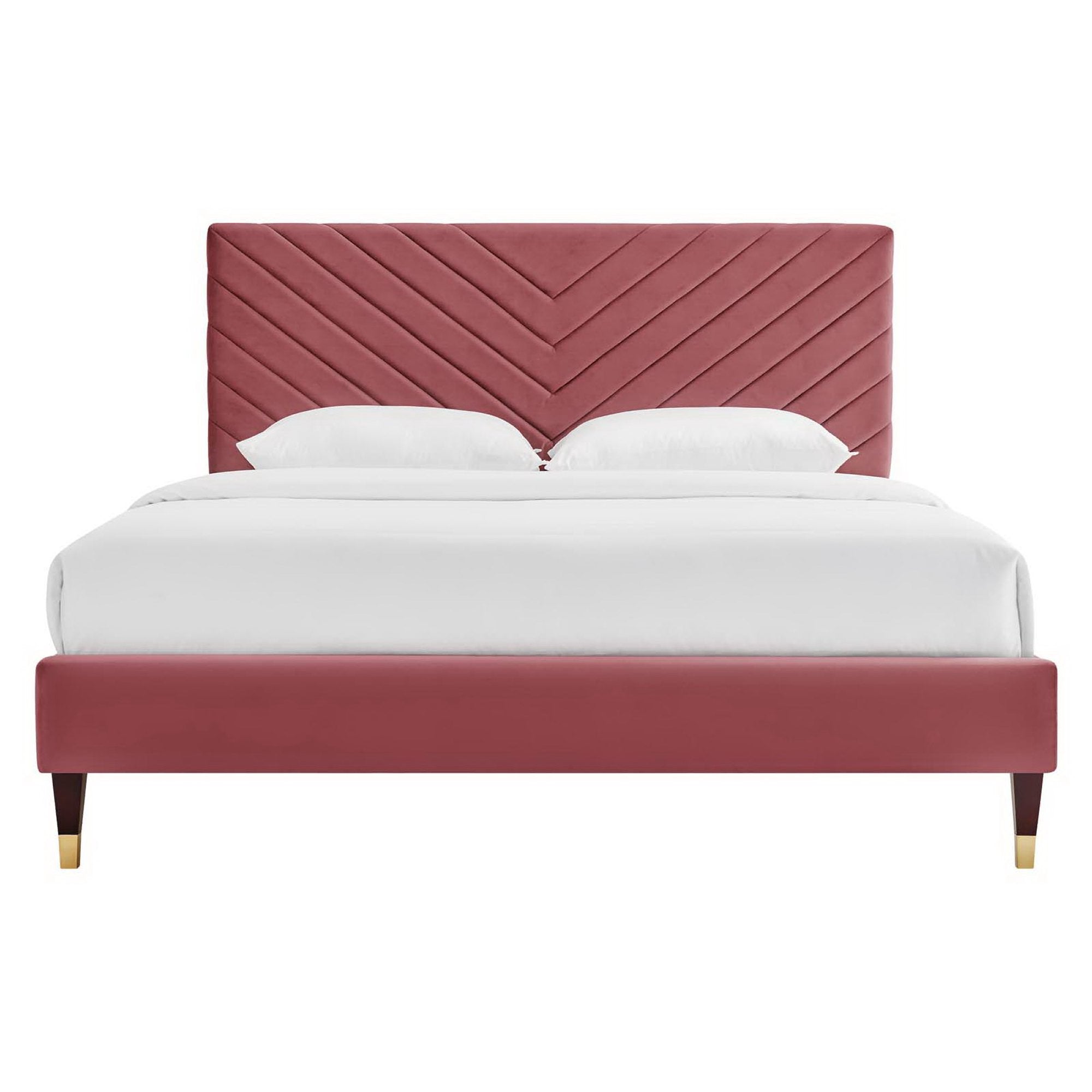 Roxanne Performance Velvet Platform Bed