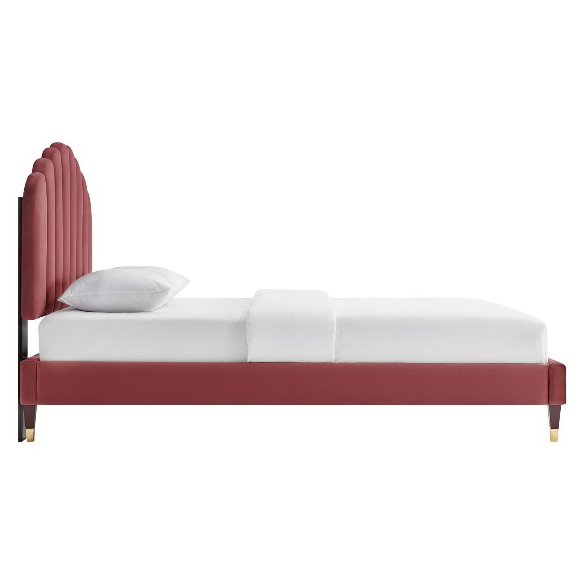 Daisy Performance Velvet Platform Bed