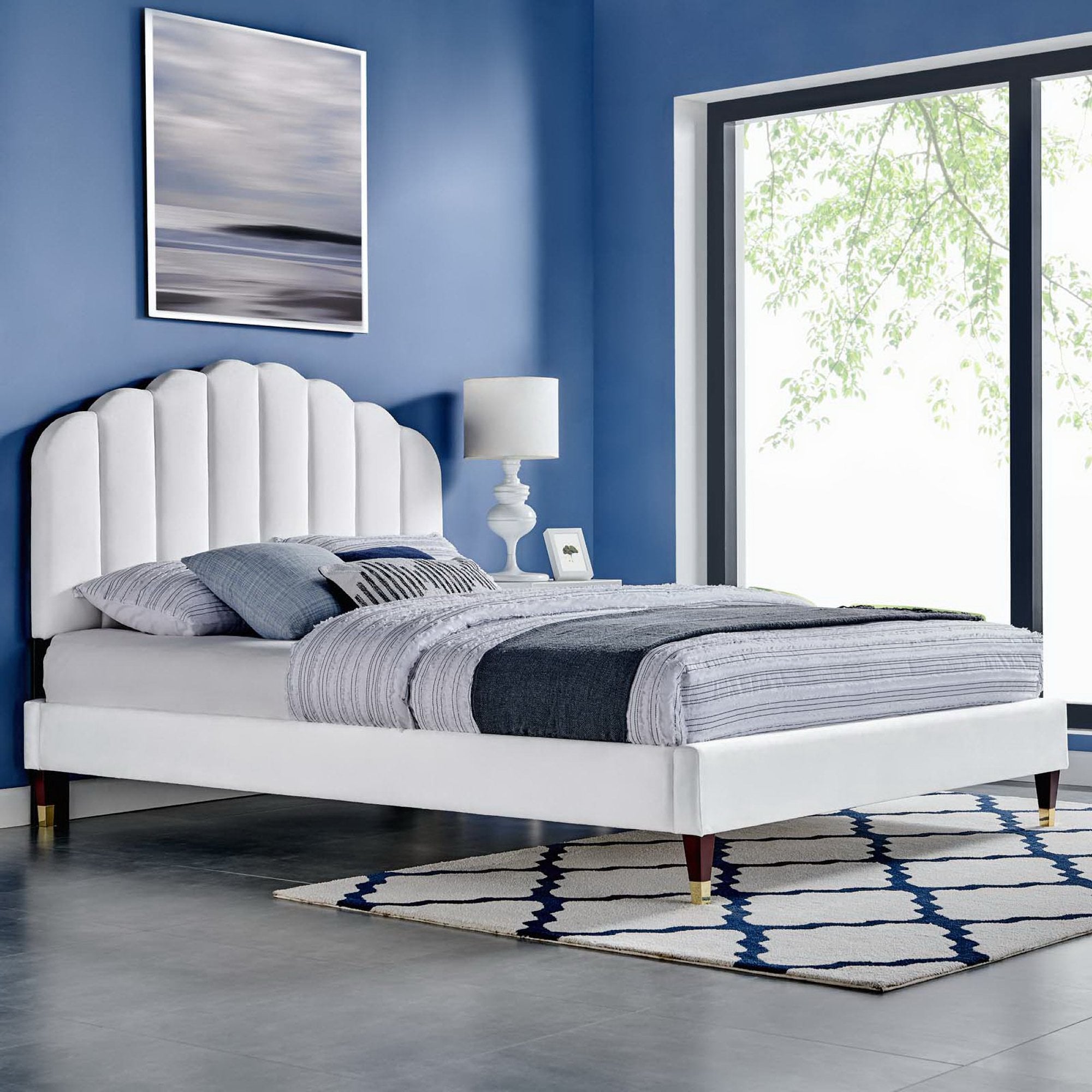 Daisy Performance Velvet Platform Bed