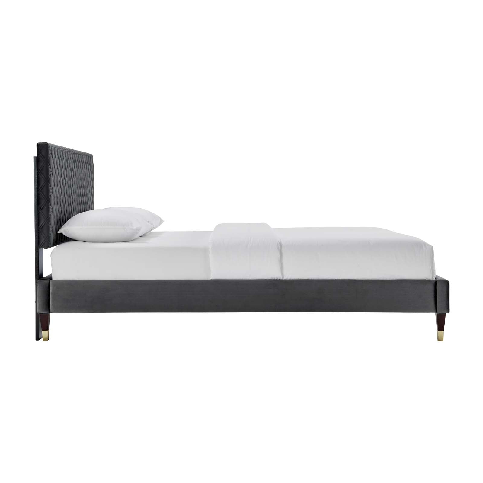Garcelle Performance Velvet Platform Bed-Bed-Modway-Wall2Wall Furnishings