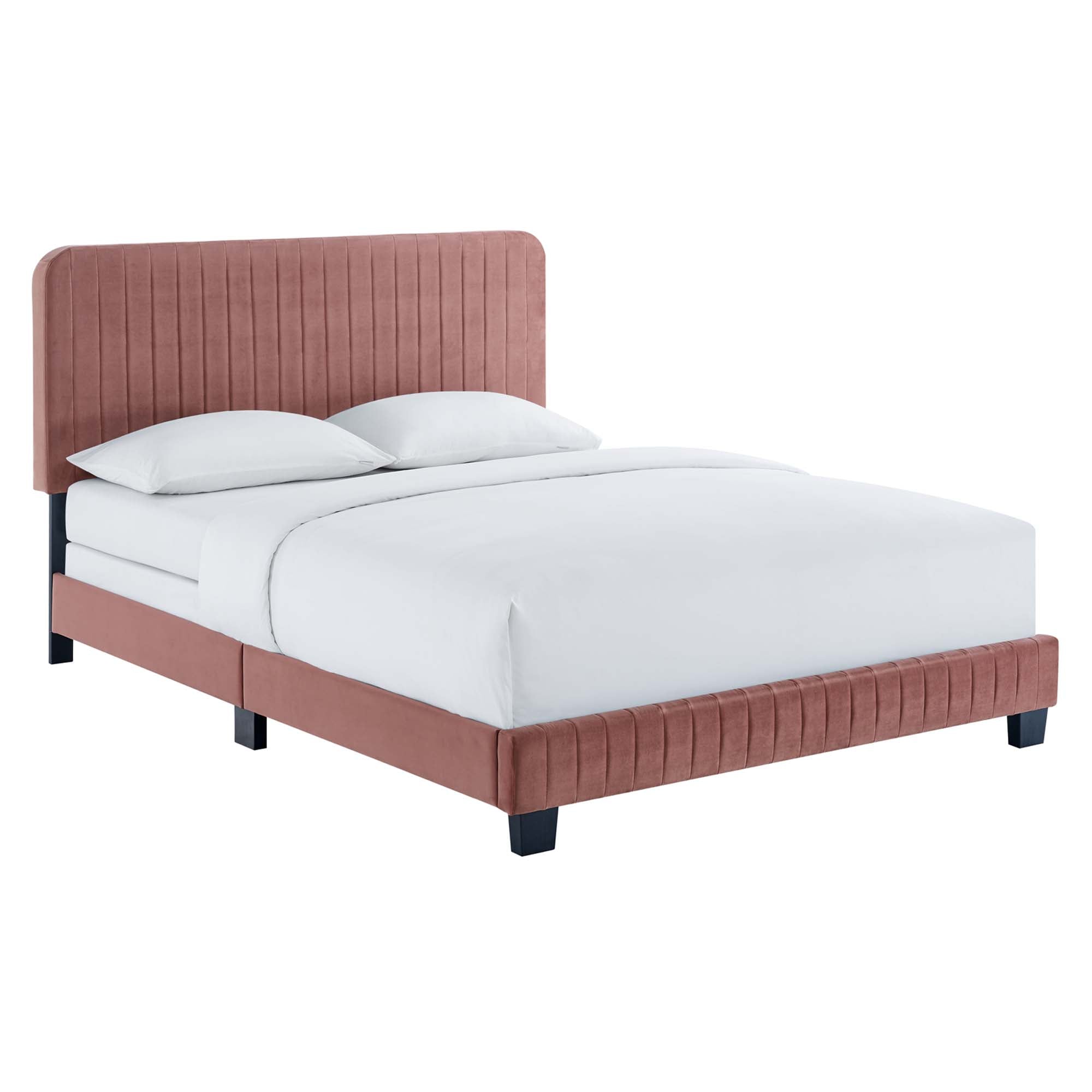 Celine Channel Tufted Performance Velvet Bed