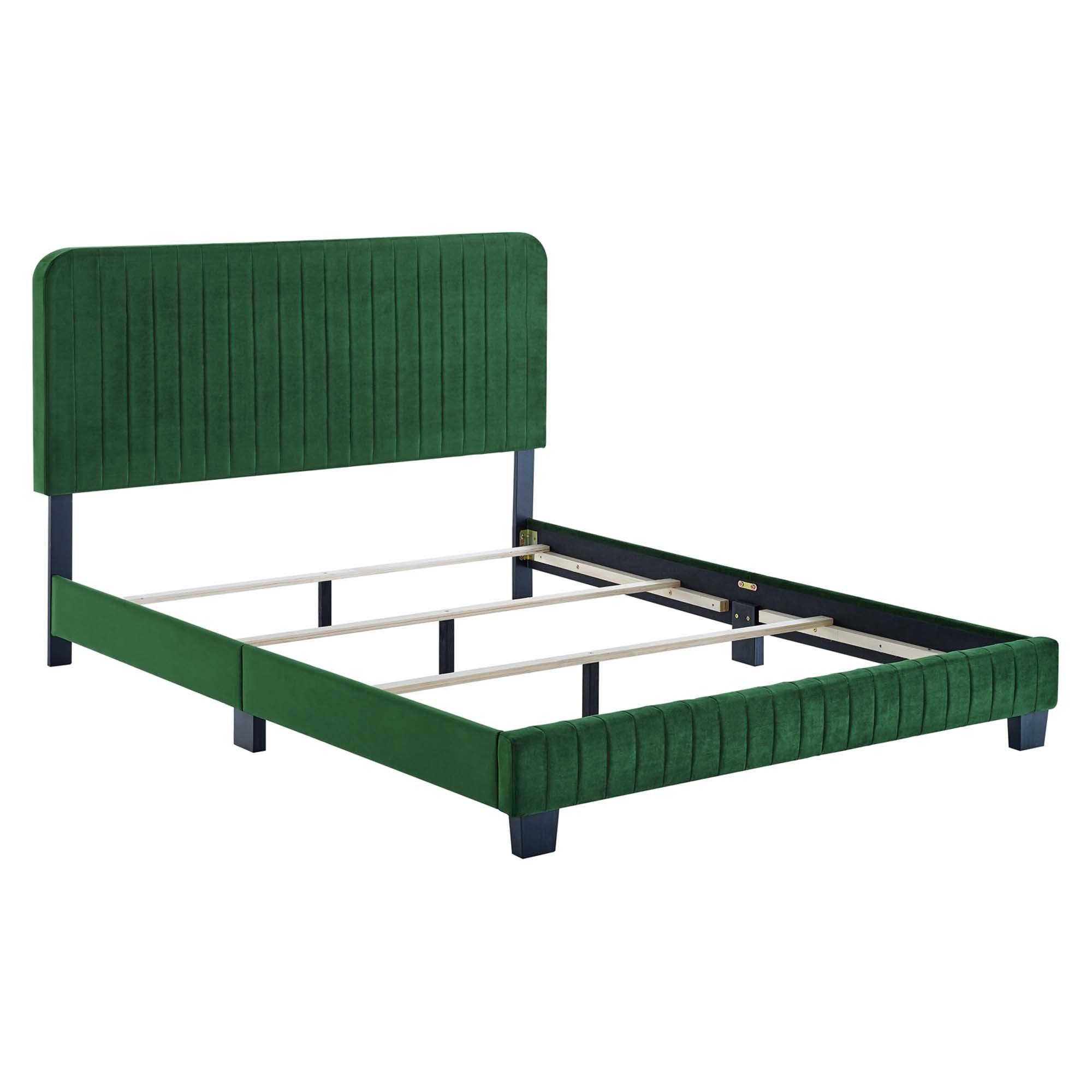 Celine Channel Tufted Performance Velvet Bed
