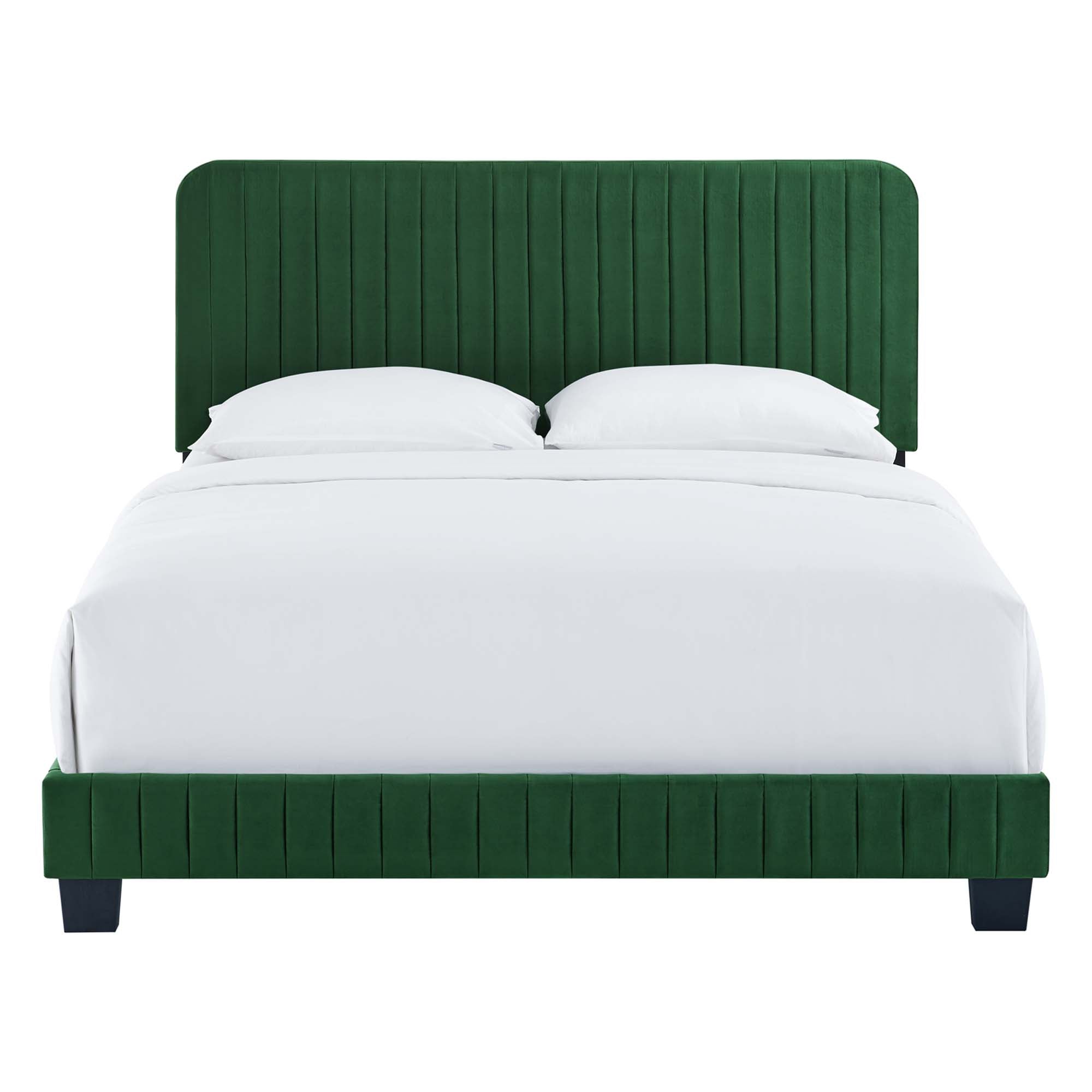 Celine Channel Tufted Performance Velvet Bed