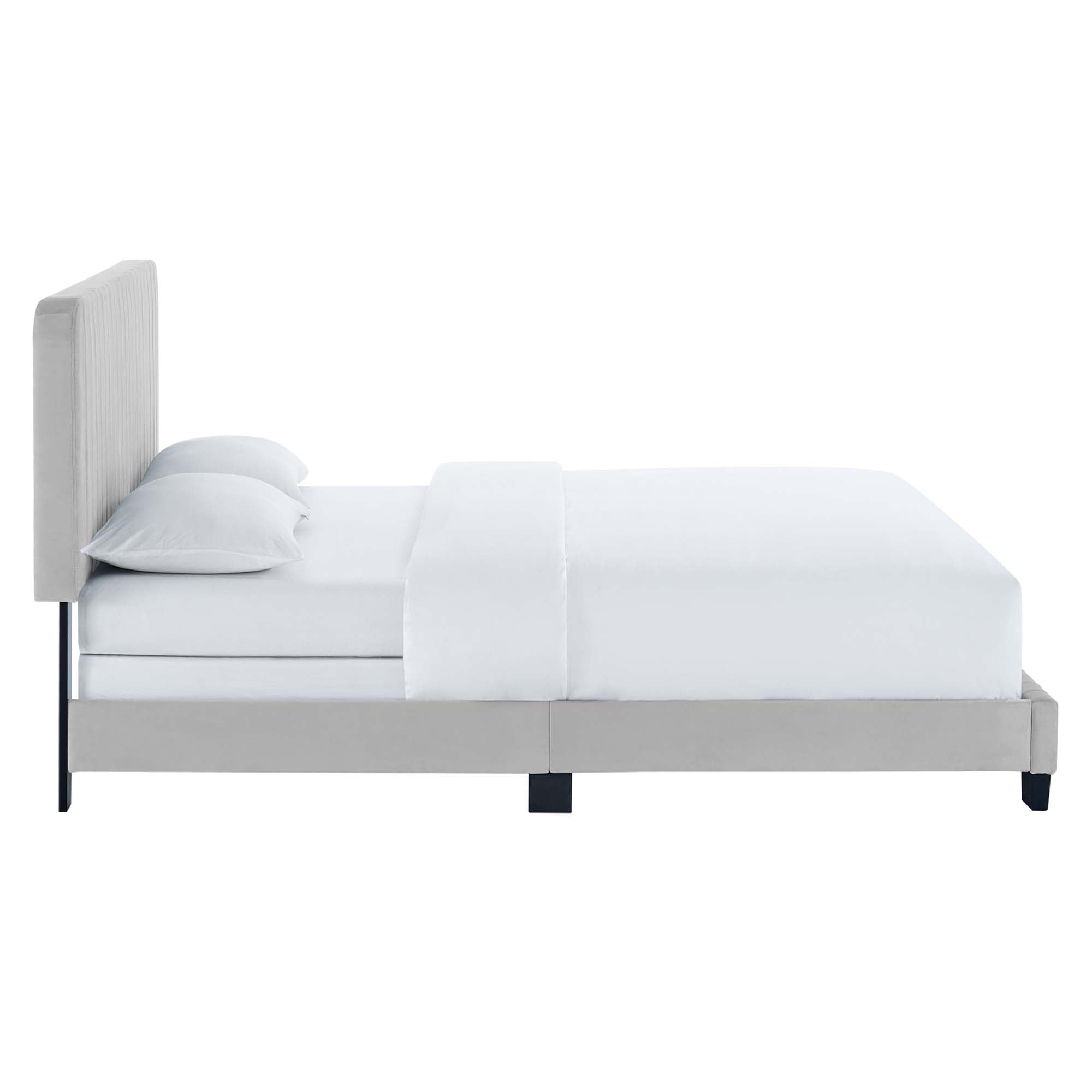 Celine Channel Tufted Performance Velvet Bed