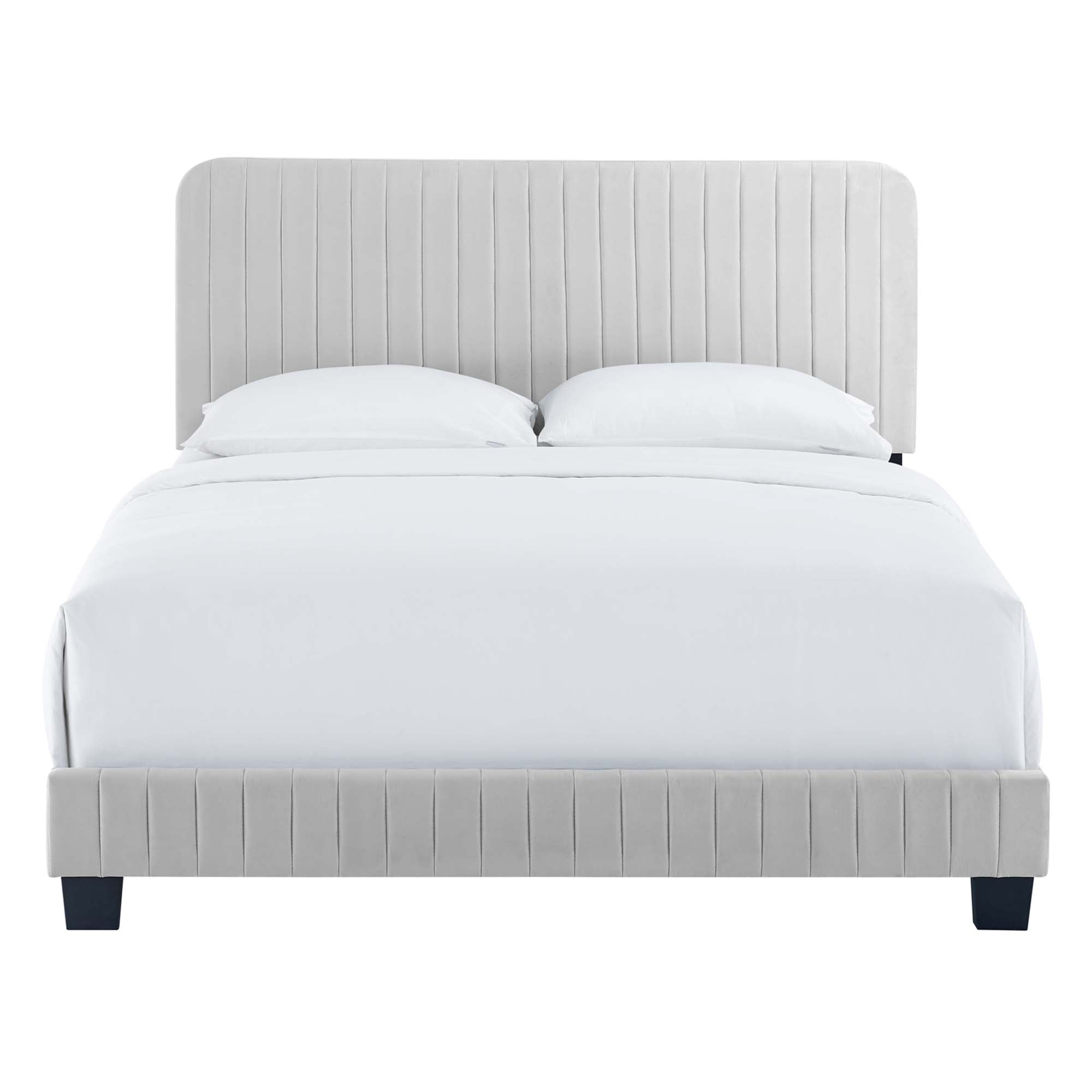 Celine Channel Tufted Performance Velvet Bed