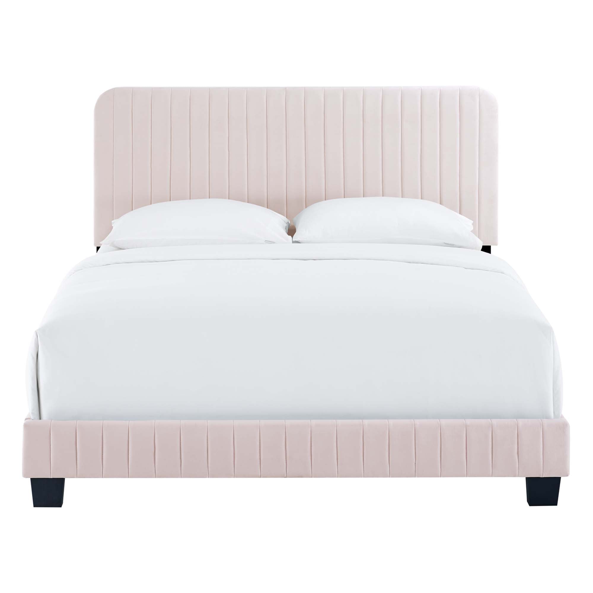 Celine Channel Tufted Performance Velvet Bed