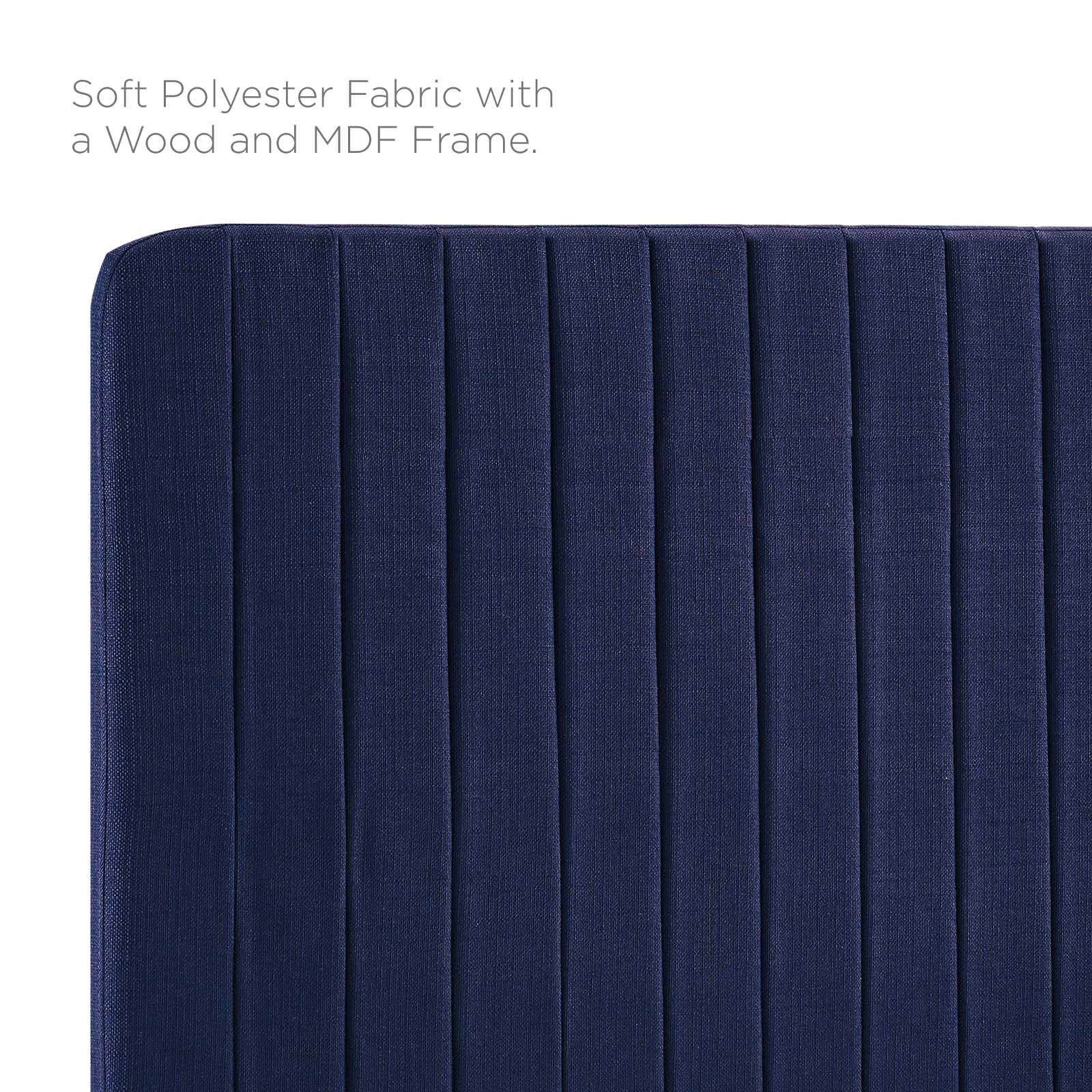 Milenna Channel Tufted Upholstered Fabric Headboard-Headboard-Modway-Wall2Wall Furnishings