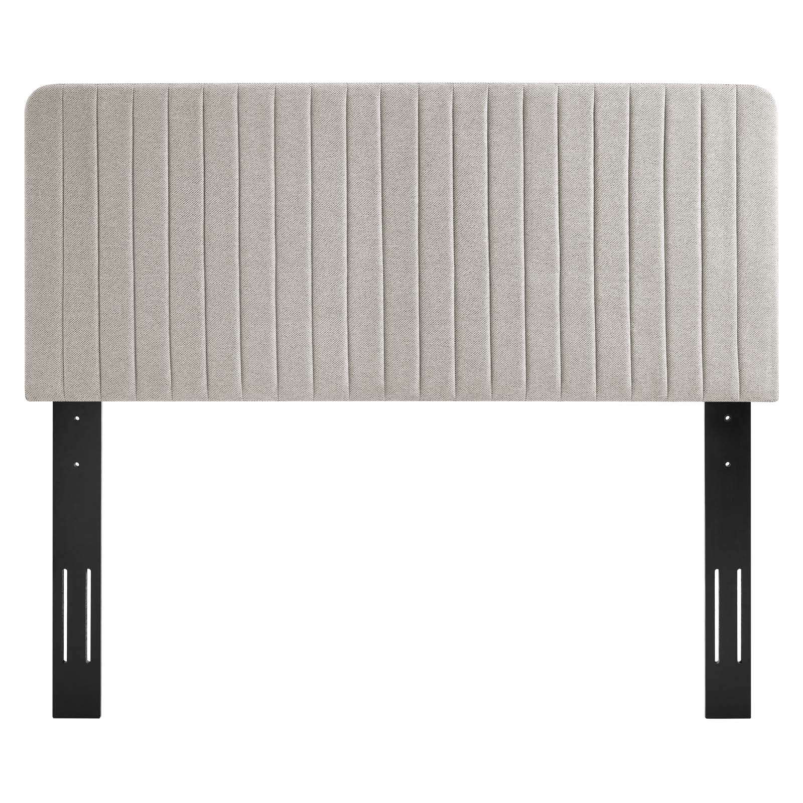 Milenna Channel Tufted Upholstered Fabric Headboard-Headboard-Modway-Wall2Wall Furnishings