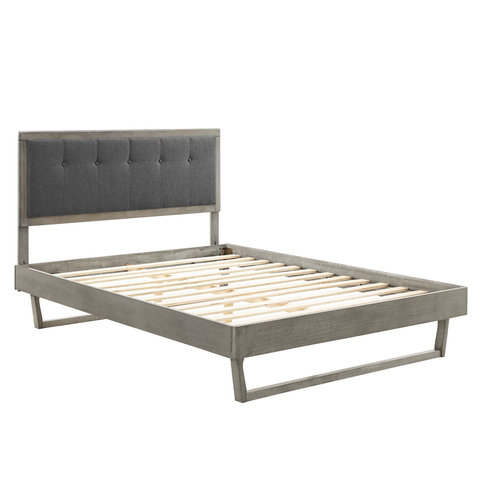 Willow Wood Platform Bed With Angular Frame-Bed-Modway-Wall2Wall Furnishings