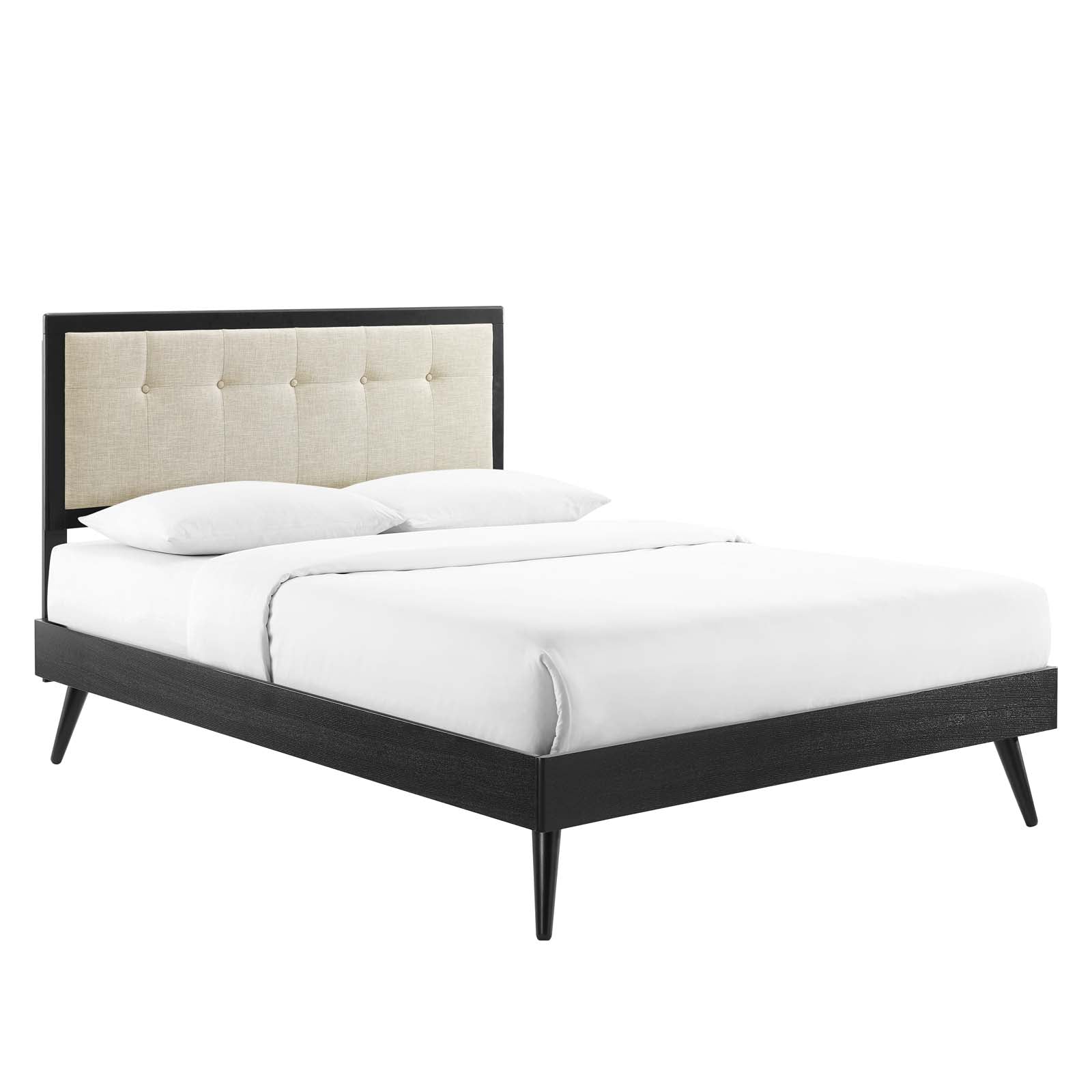 Willow Wood Platform Bed With Splayed Legs-Bed-Modway-Wall2Wall Furnishings