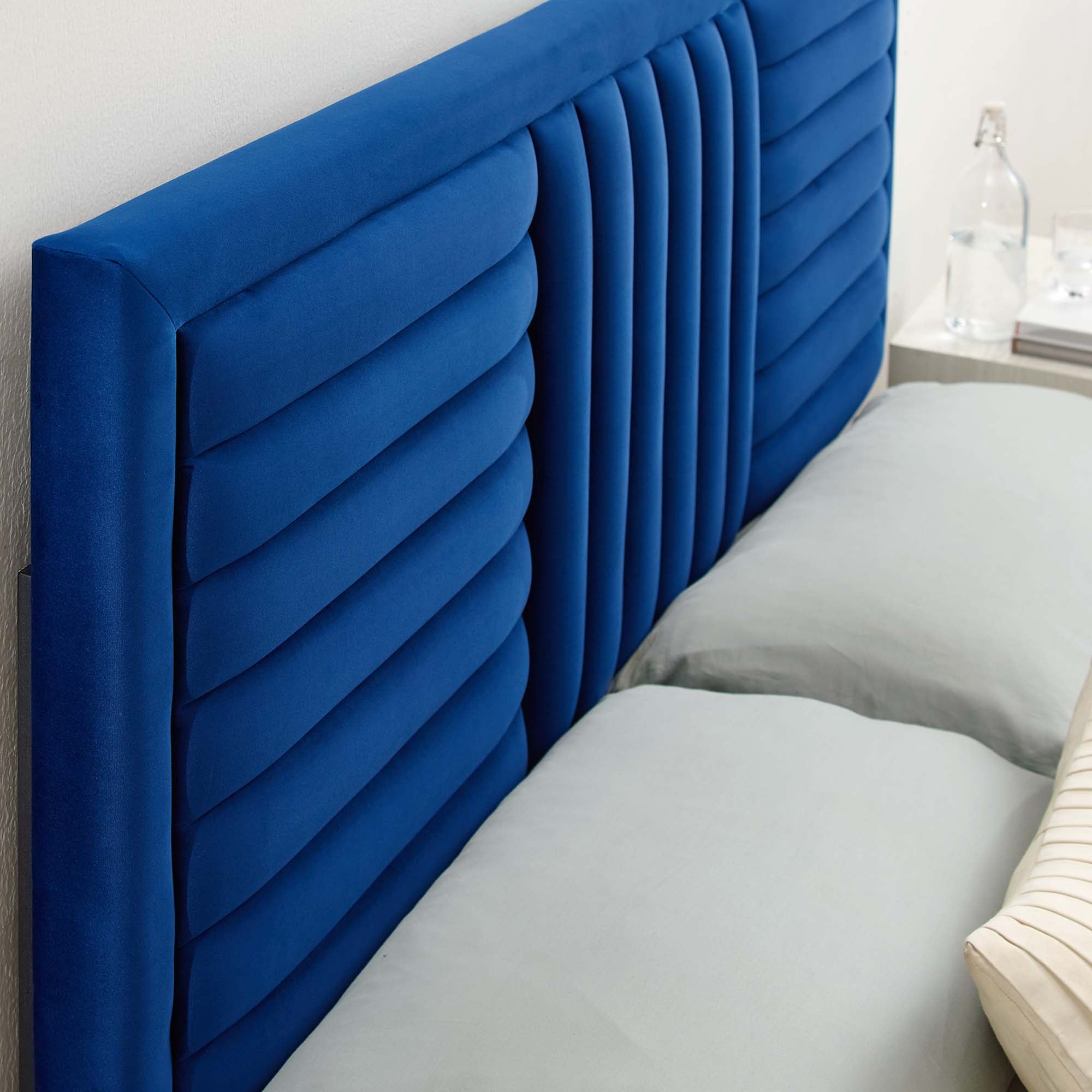 Believe Channel Tufted Performance Velvet / Headboard