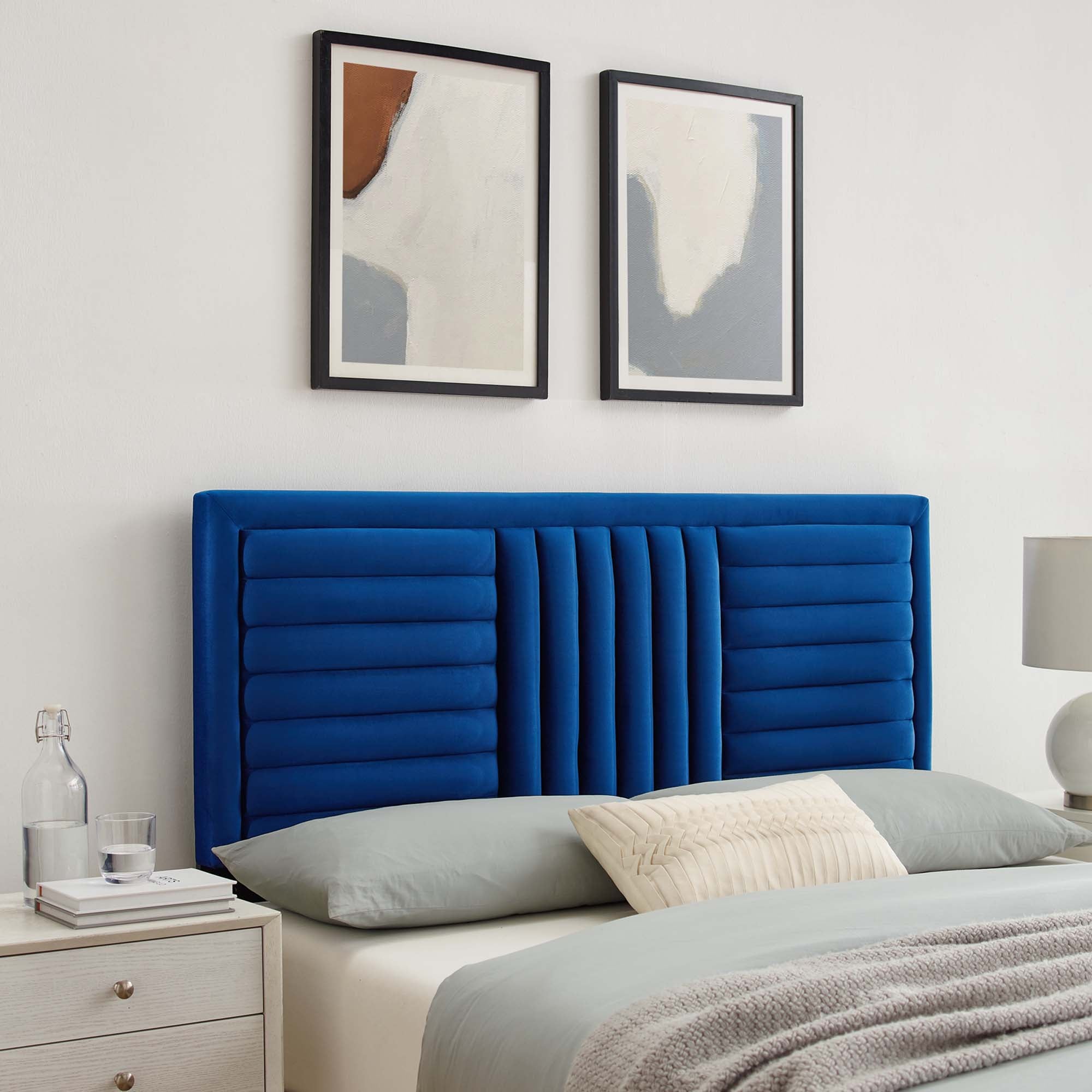 Believe Channel Tufted Performance Velvet / Headboard