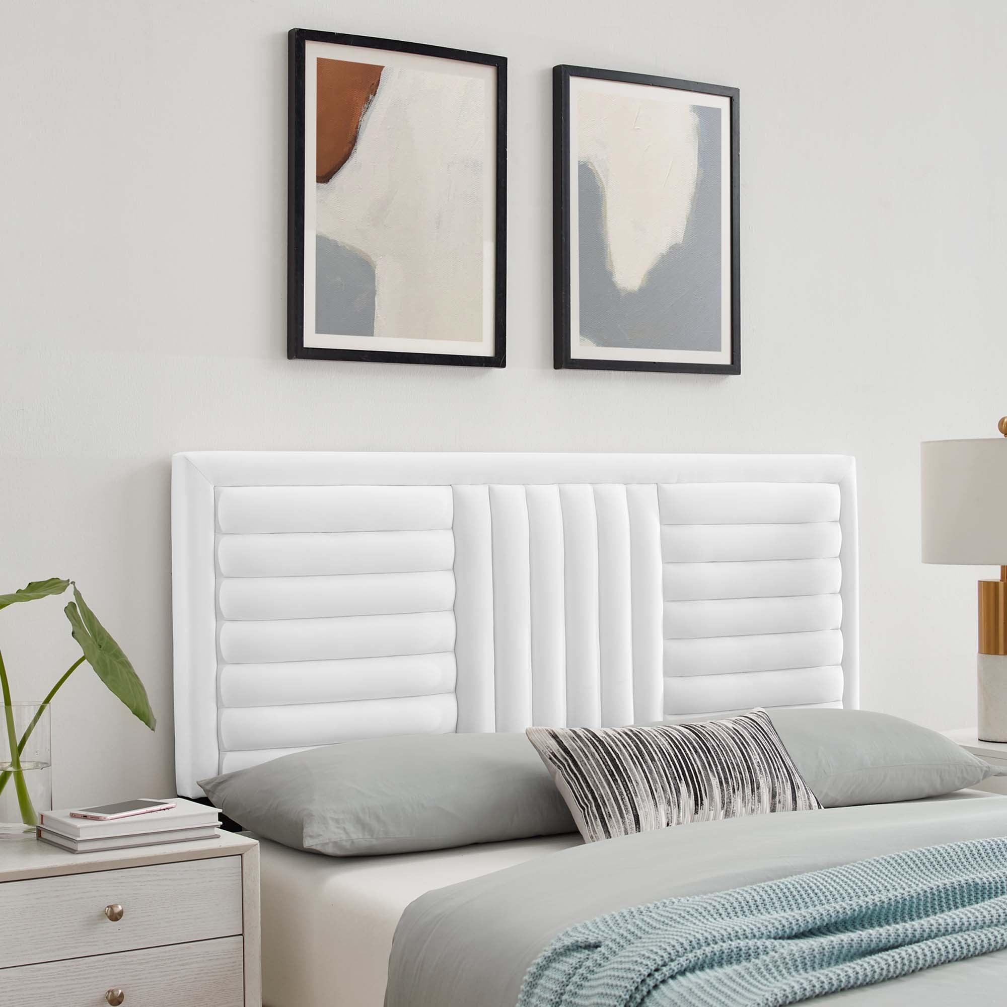 Believe Channel Tufted Performance Velvet / Headboard