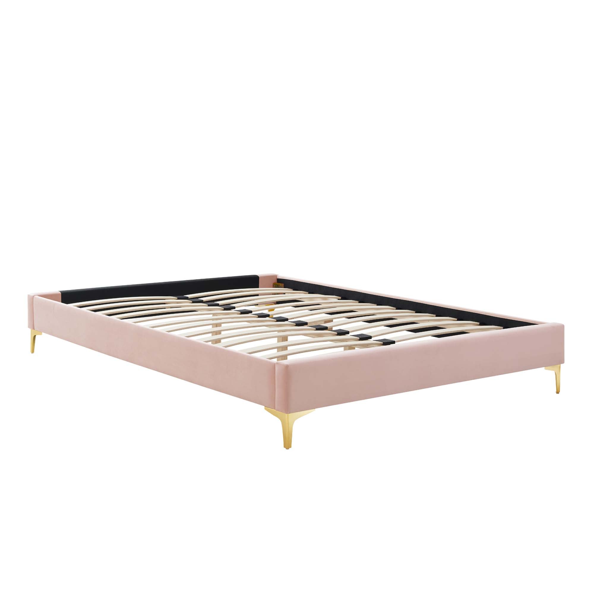 Amber Tufted Performance Velvet Platform Bed