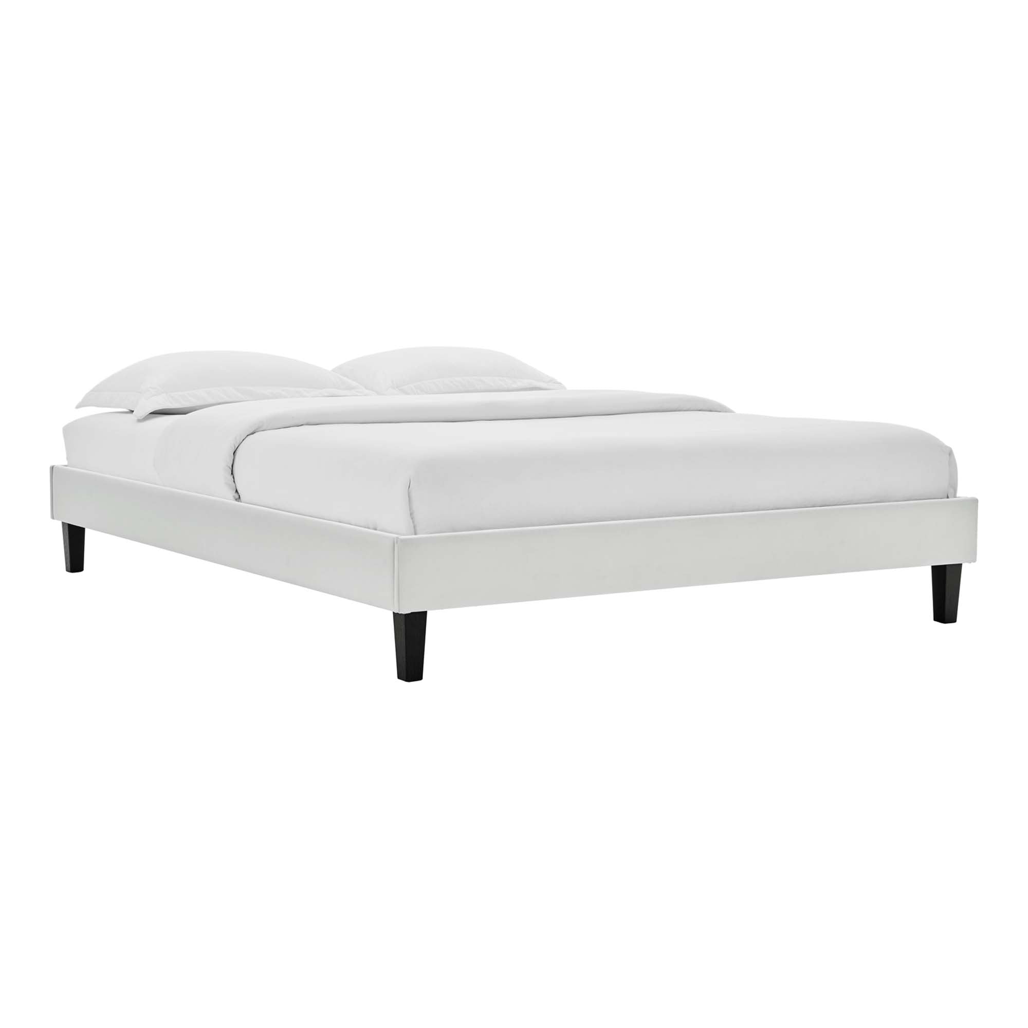 Amber Tufted Performance Velvet Platform Bed