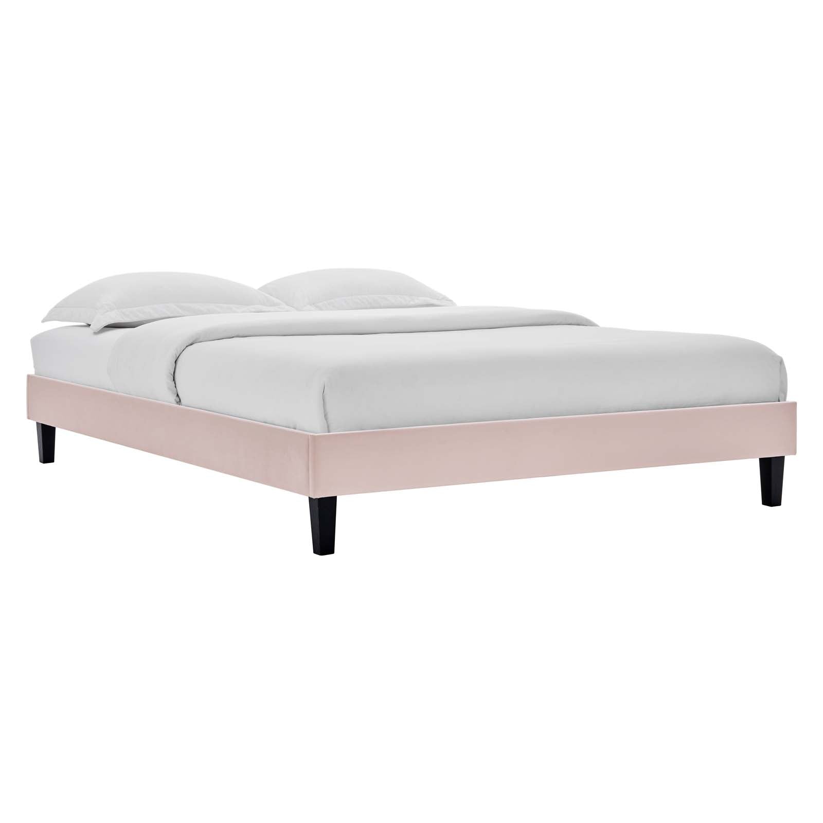 Amber Tufted Performance Velvet Platform Bed-Bed-Modway-Wall2Wall Furnishings