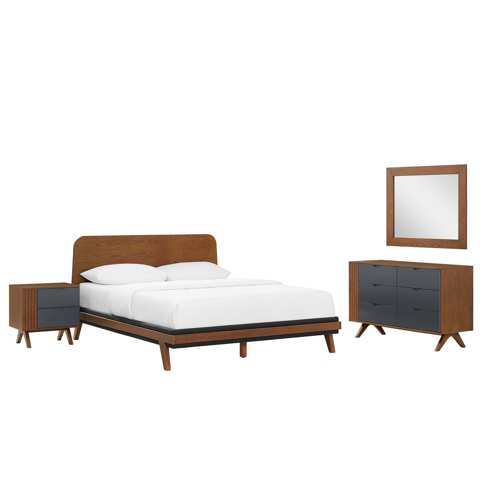 Dylan 4 Piece Bedroom Set-Bedroom Set-Modway-Wall2Wall Furnishings