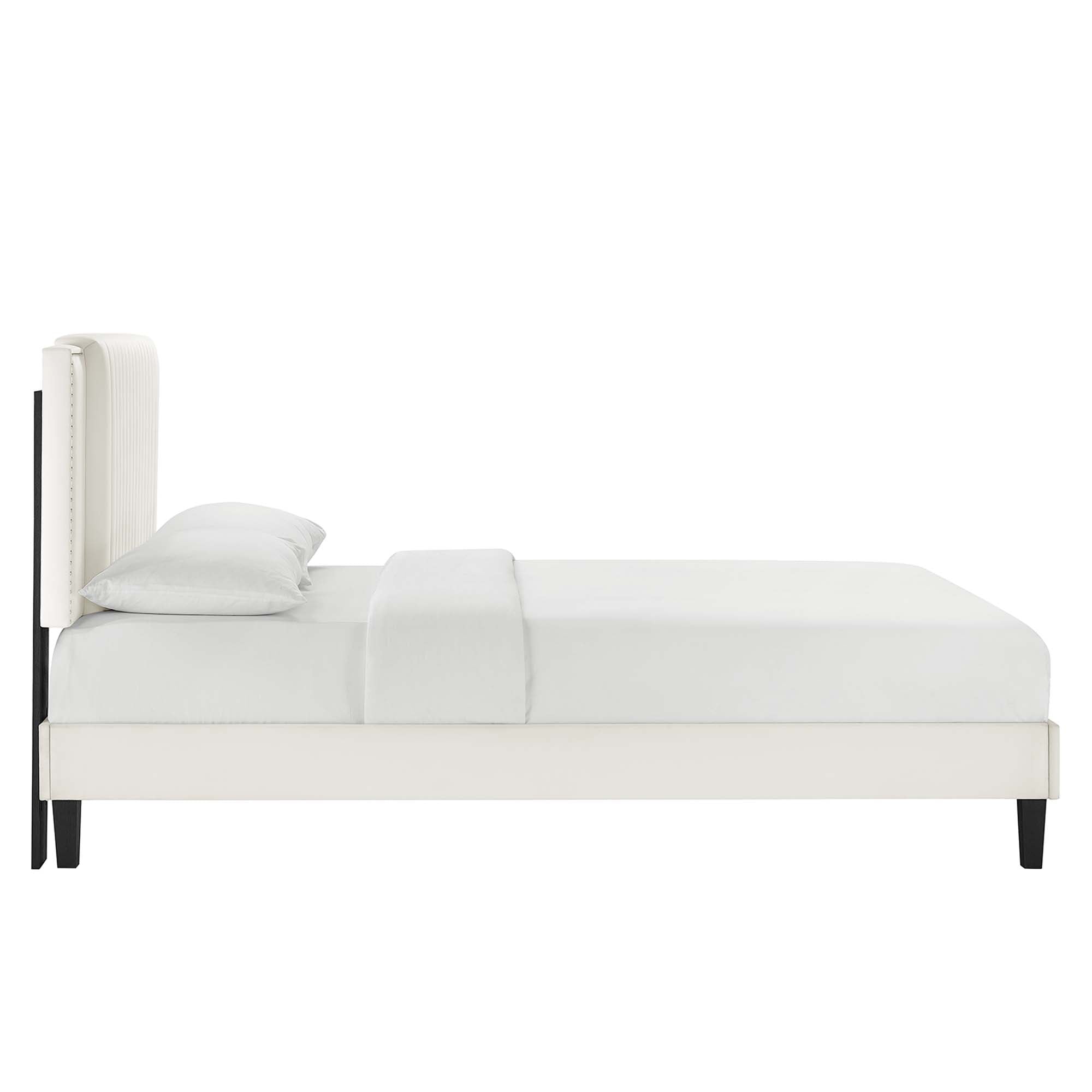 Zahra Channel Tufted Performance Velvet Platform Bed