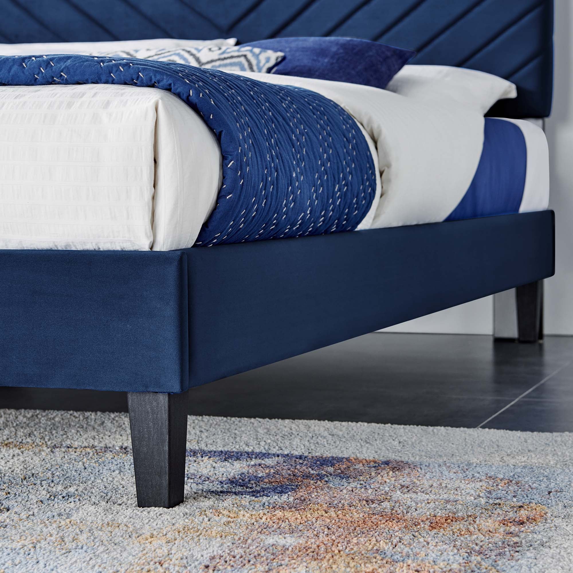 Roxanne Performance Velvet Platform Bed
