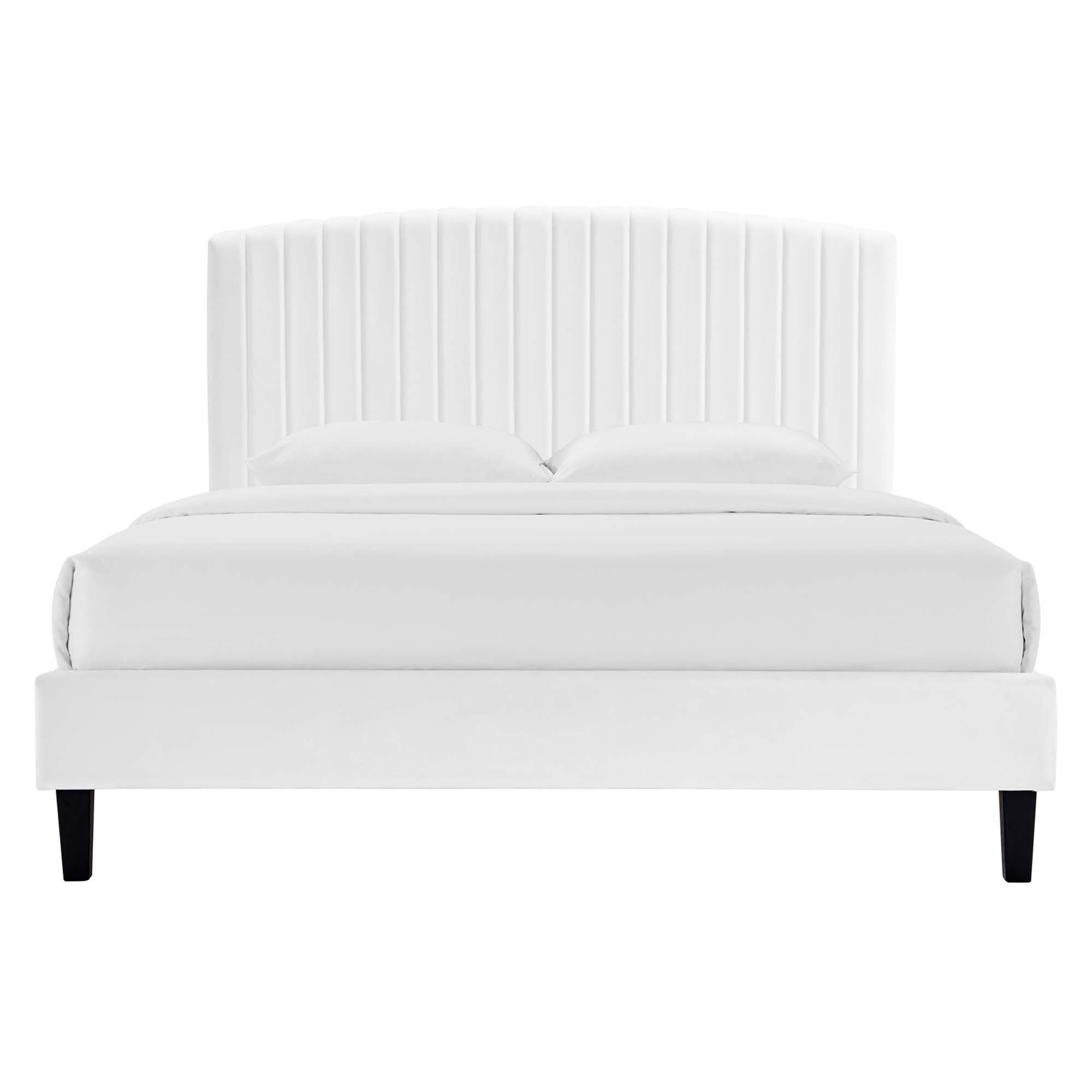 Alessi Performance Velvet Platform Bed