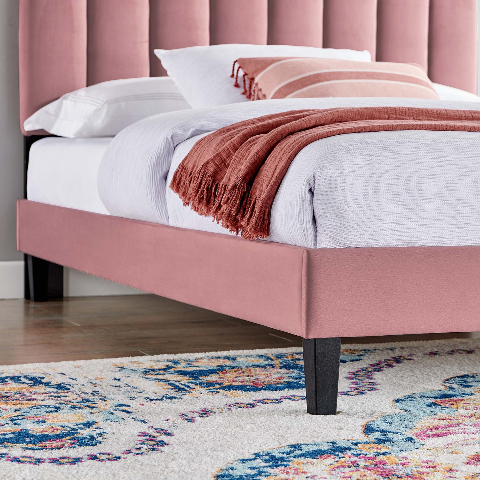 Daisy Performance Velvet Platform Bed
