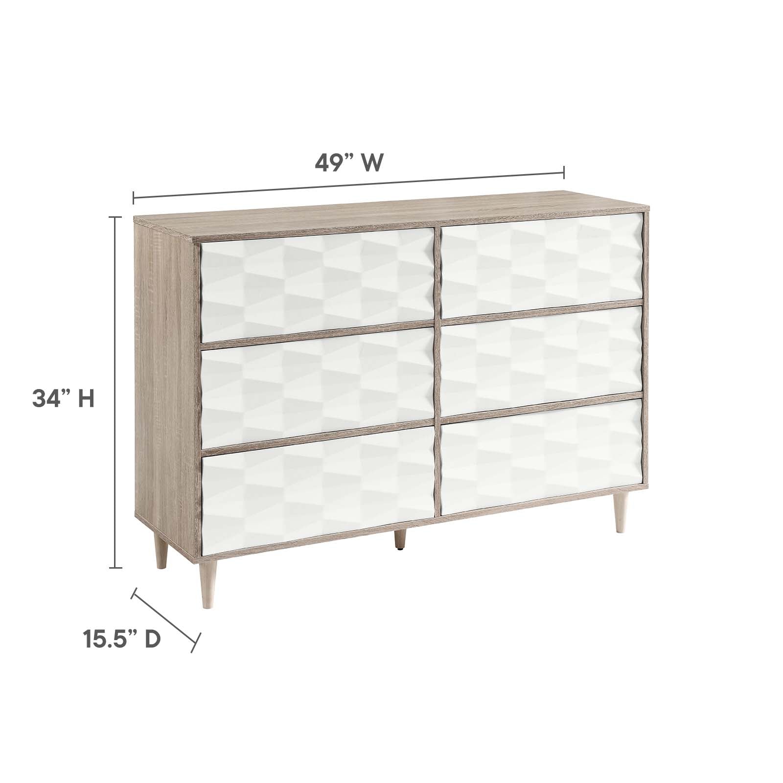 Vespera 6-Drawer Dresser-Dresser-Modway-Wall2Wall Furnishings