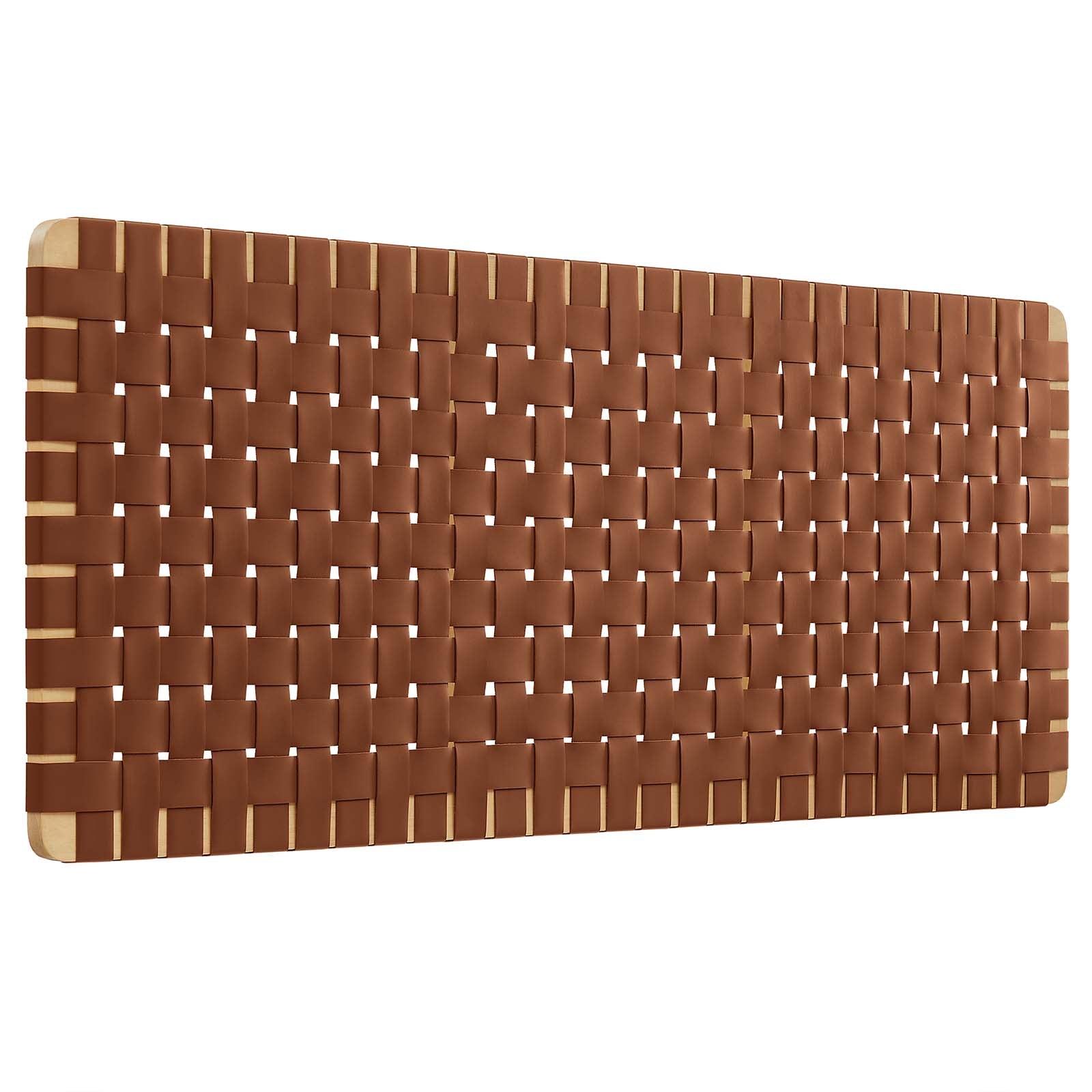 Sparta Weave Wall-Mount Vegan Leather Headboard-Headboard-Modway-Wall2Wall Furnishings