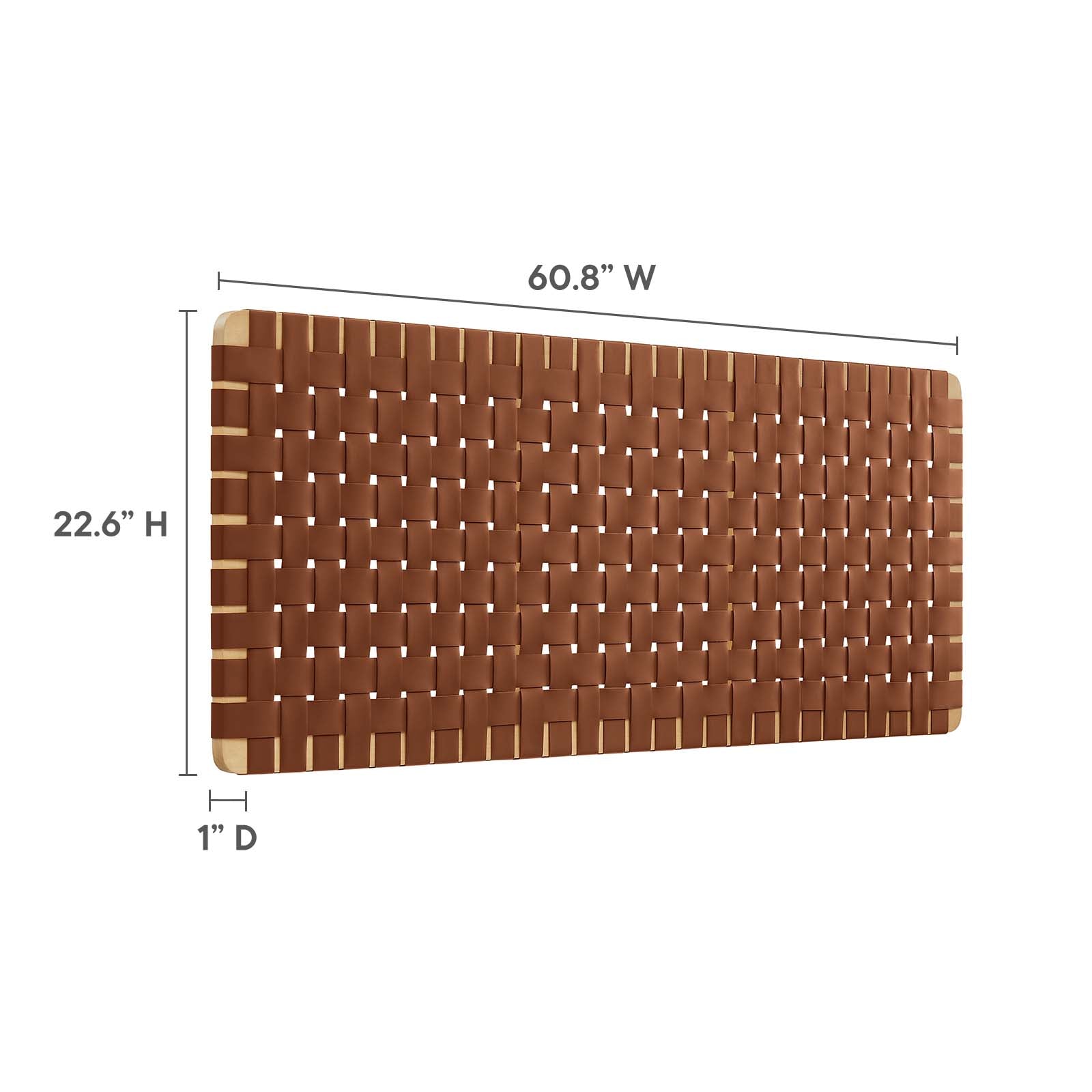 Sparta Weave Wall-Mount Vegan Leather Headboard-Headboard-Modway-Wall2Wall Furnishings