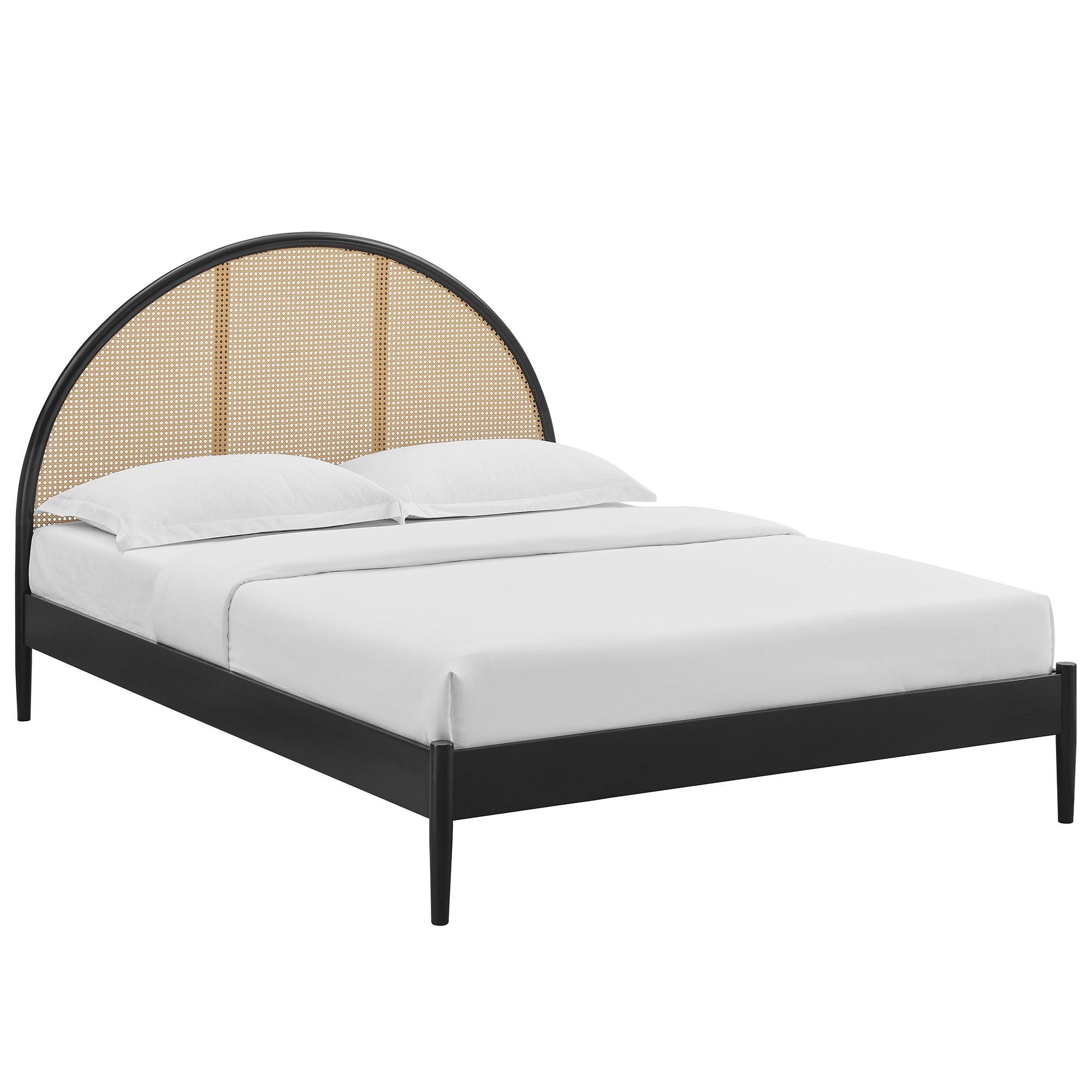 Odette Arched Rattan Cane Platform Bed