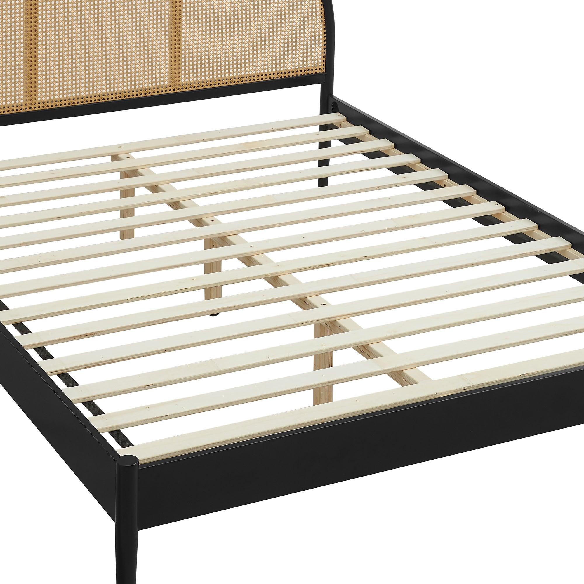 Odette Arched Rattan Cane Platform Bed