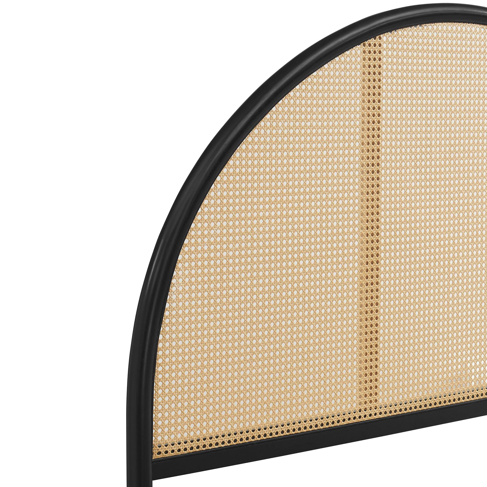 Odette Arched Rattan Cane Platform Bed