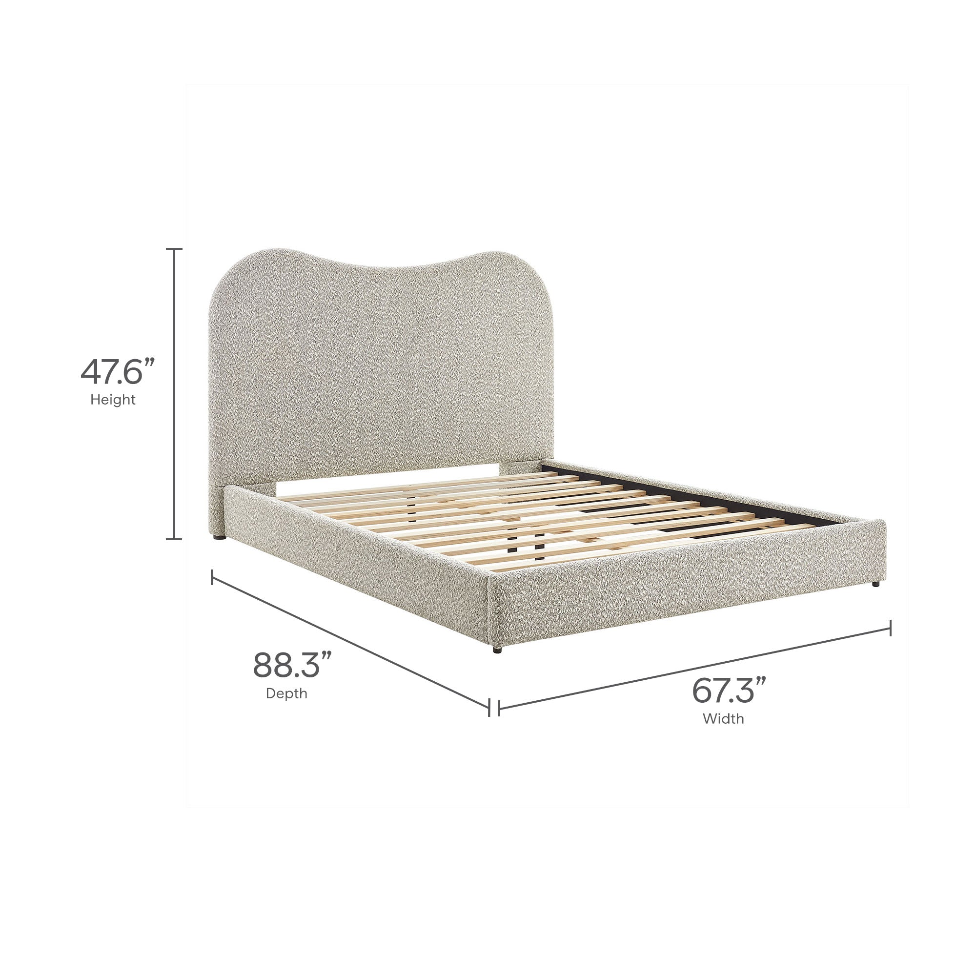 Seluna Boucle Platform Bed