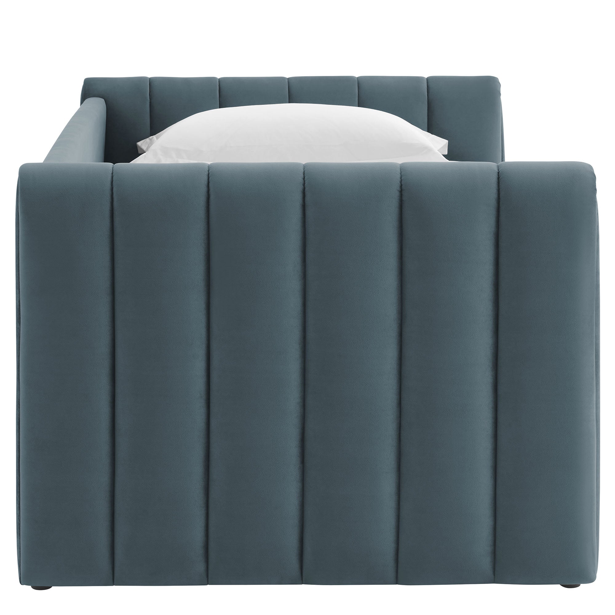 Veyla Channel Tufted Performance Velvet Daybed With Trundle