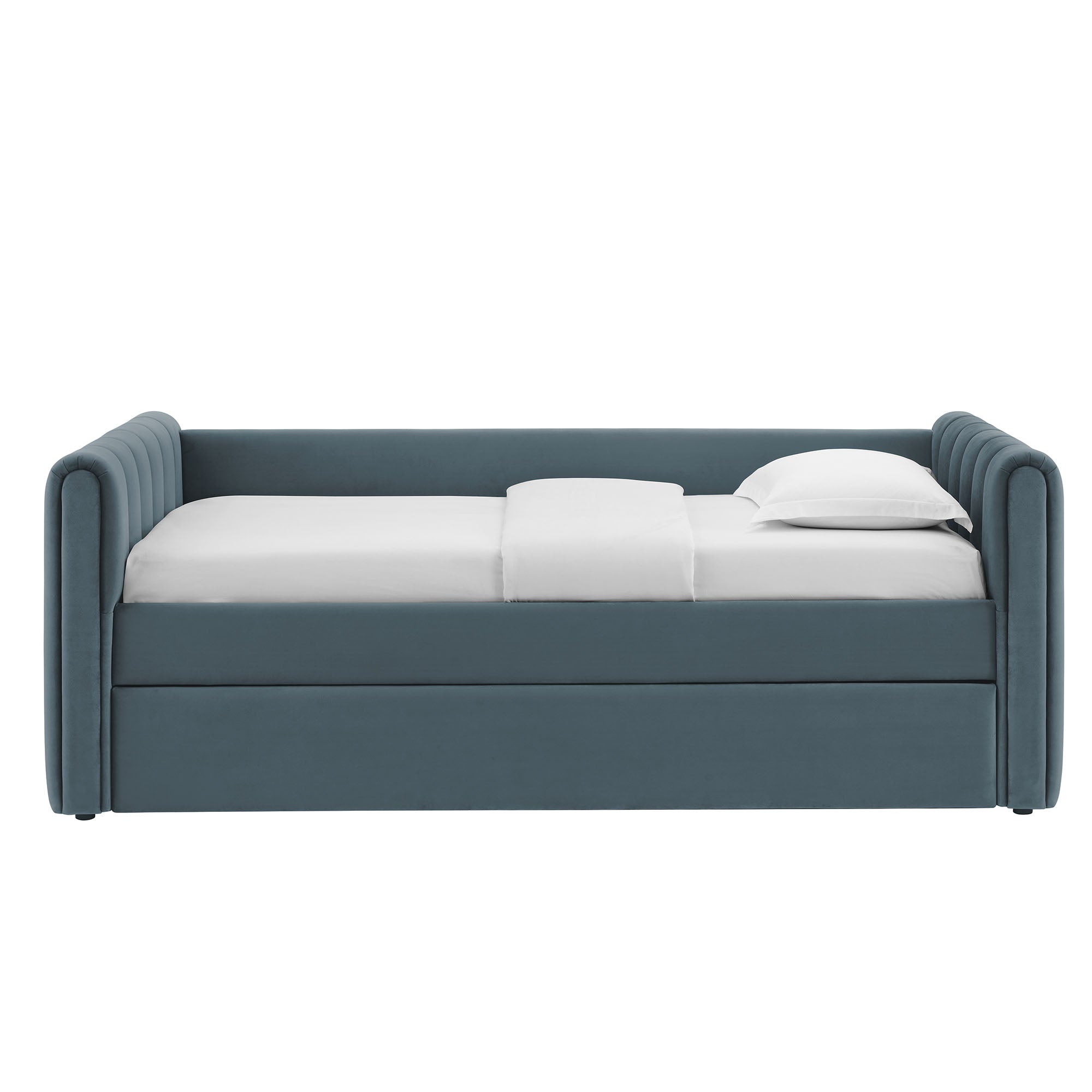 Veyla Channel Tufted Performance Velvet Daybed With Trundle