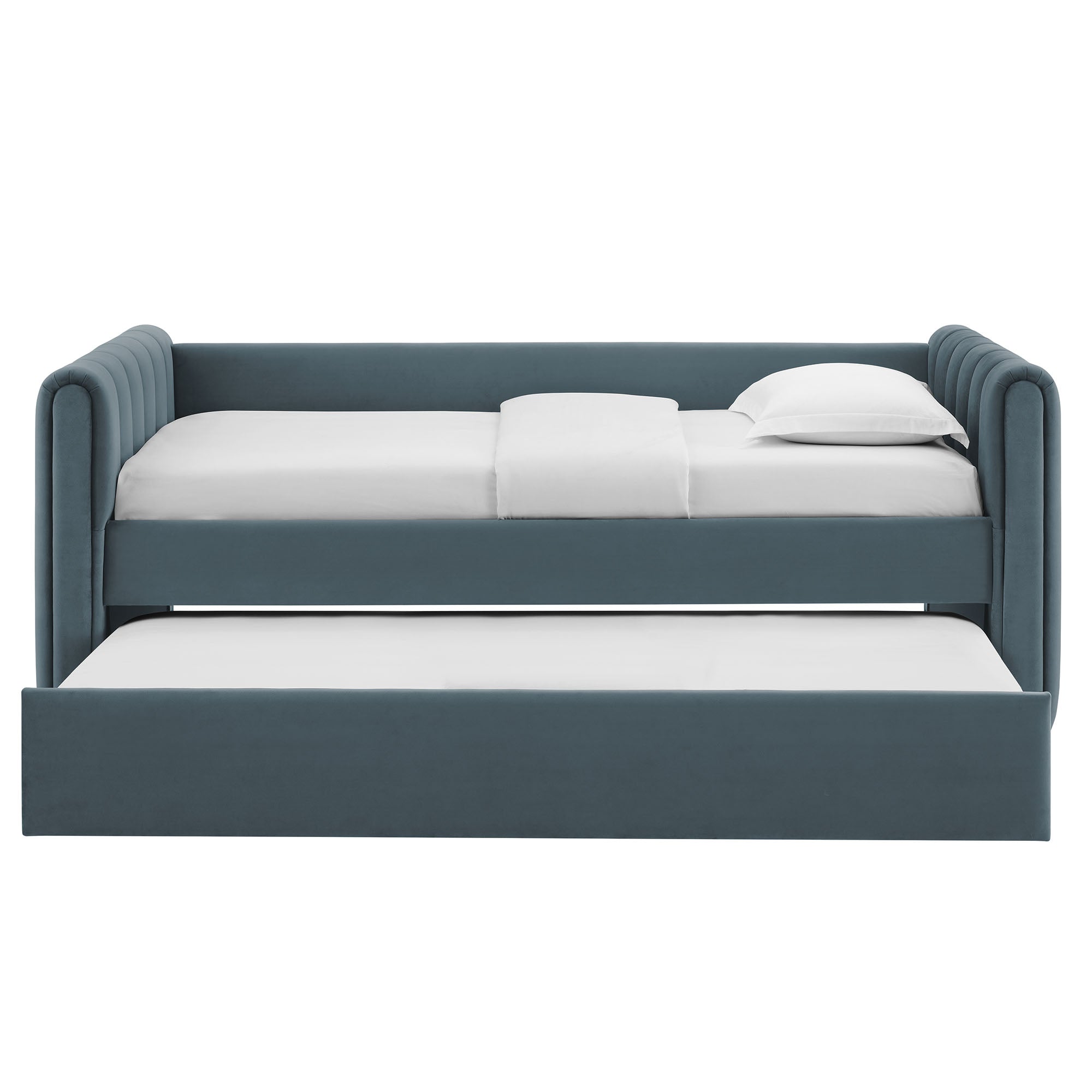 Veyla Channel Tufted Performance Velvet Daybed With Trundle