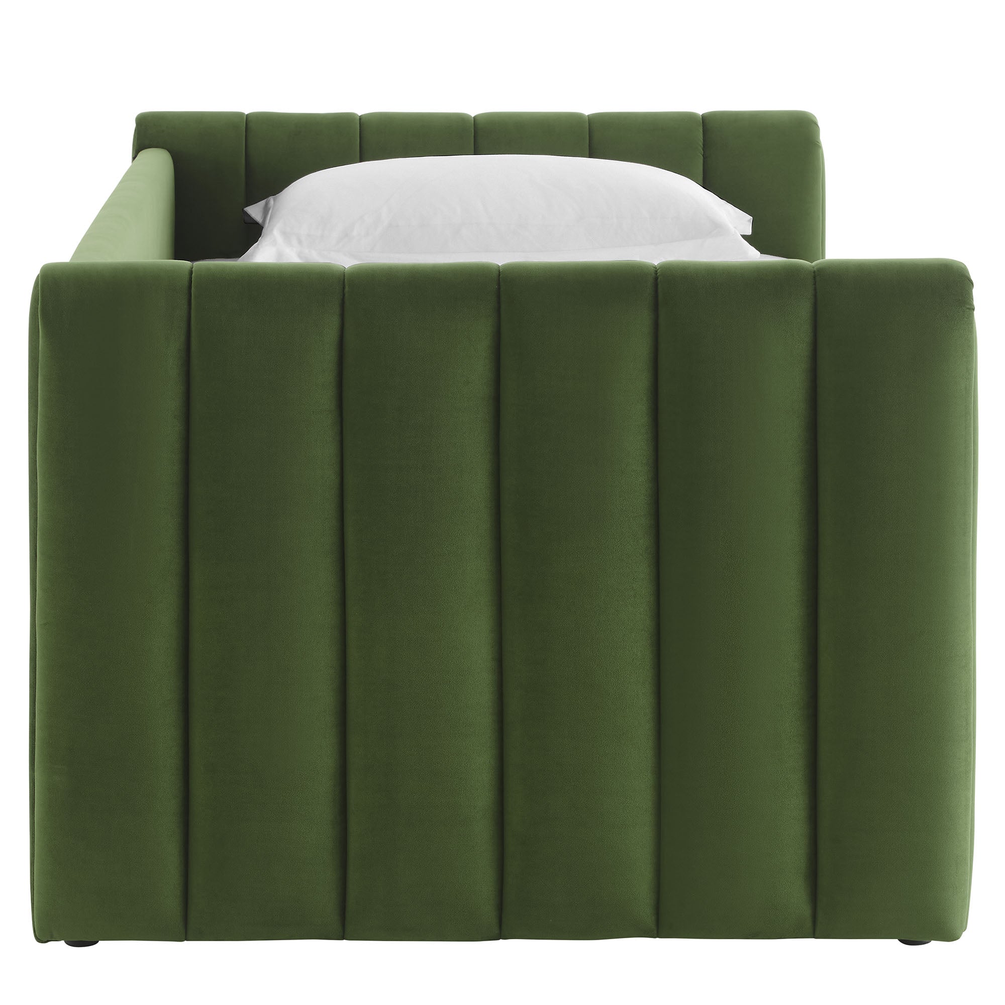 Veyla Channel Tufted Performance Velvet Daybed With Trundle