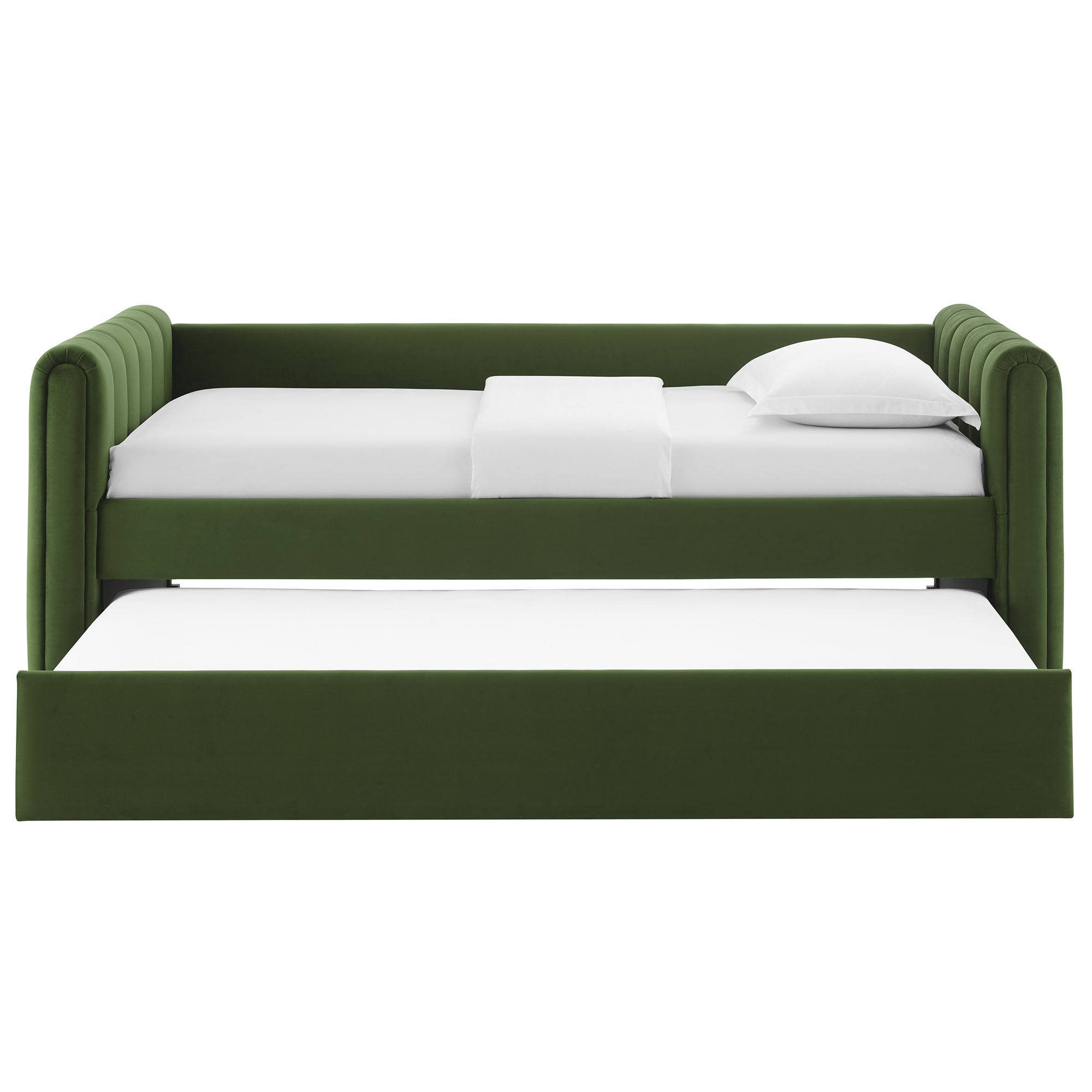 Veyla Channel Tufted Performance Velvet Daybed With Trundle