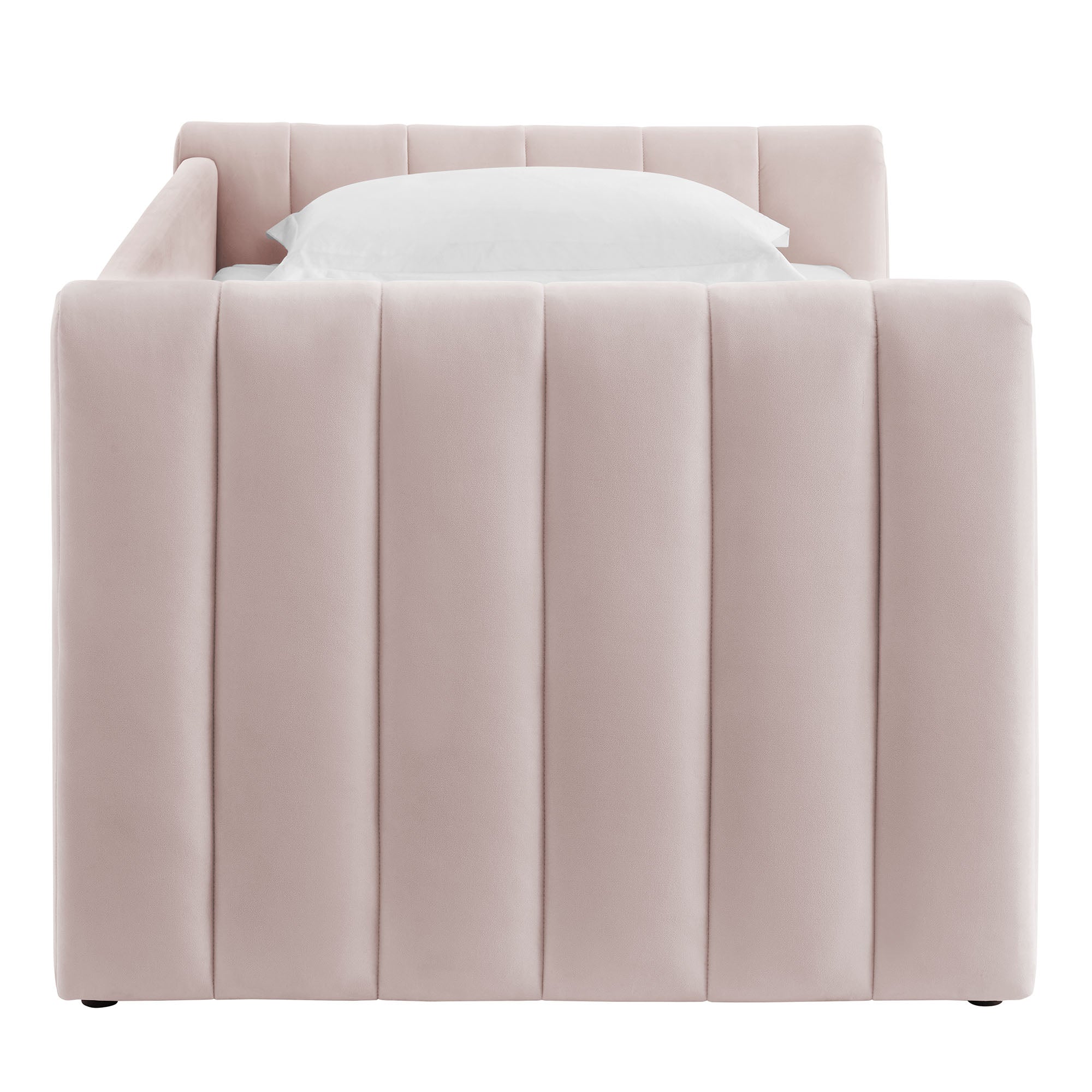 Veyla Channel Tufted Performance Velvet Daybed With Trundle