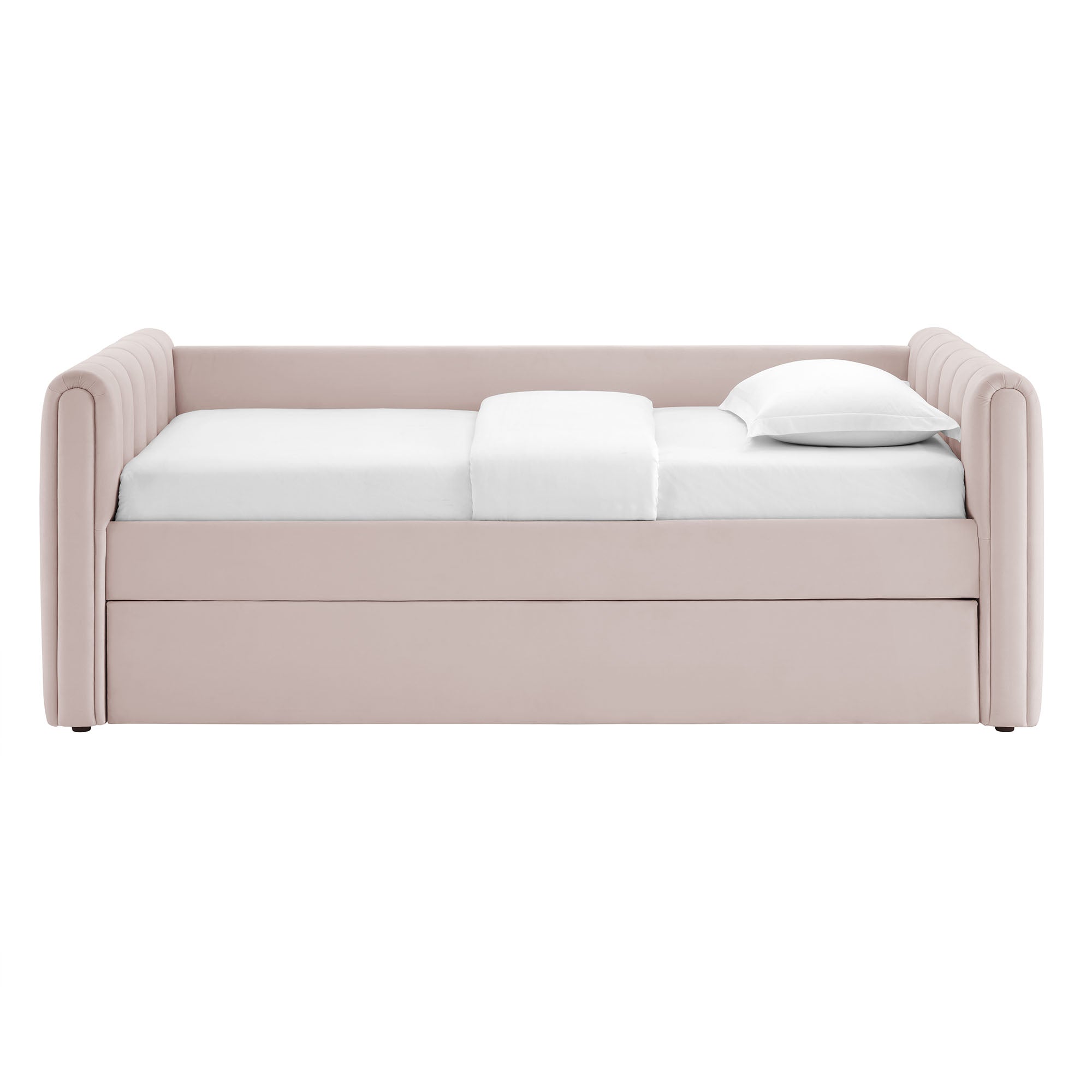 Veyla Channel Tufted Performance Velvet Daybed With Trundle