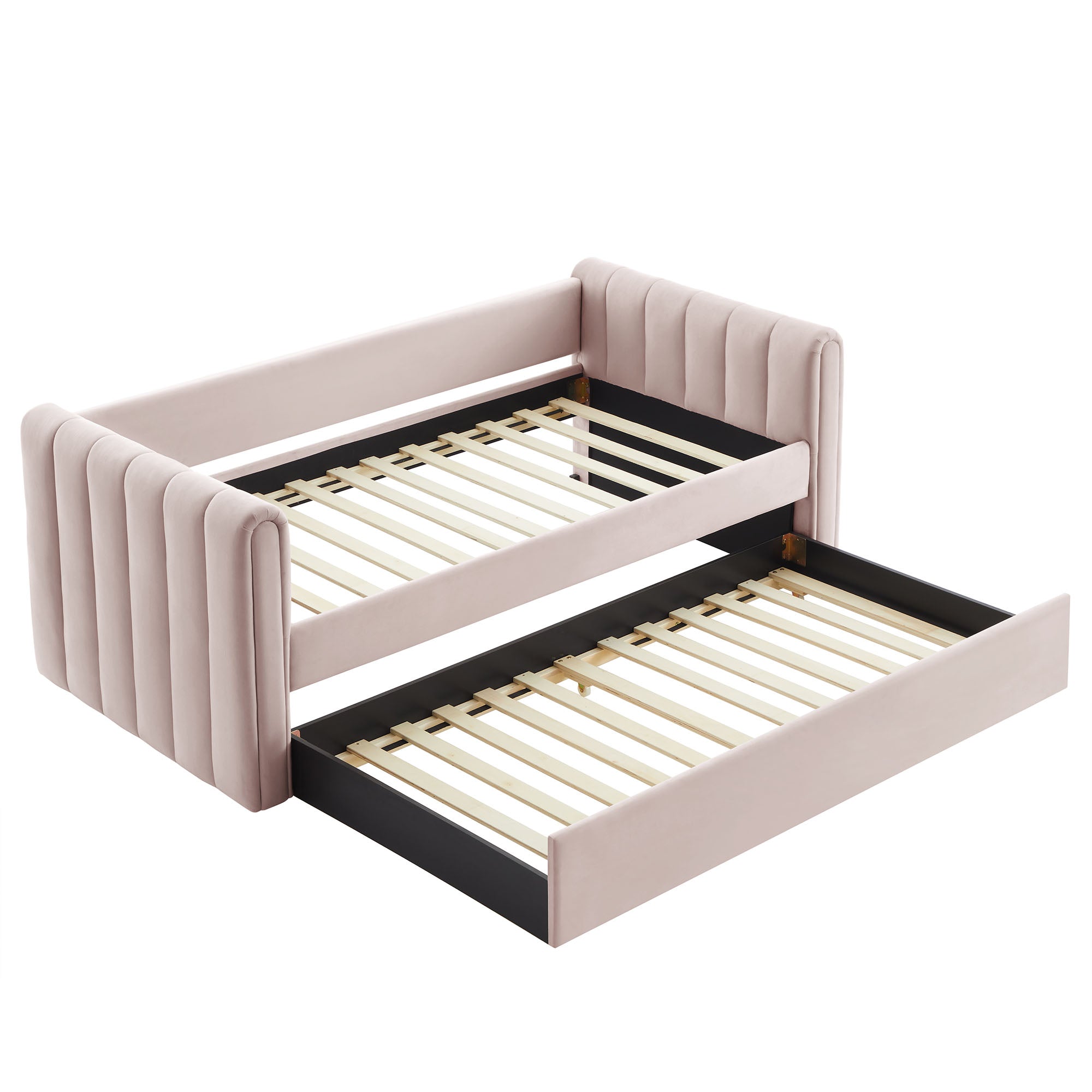 Veyla Channel Tufted Performance Velvet Daybed With Trundle