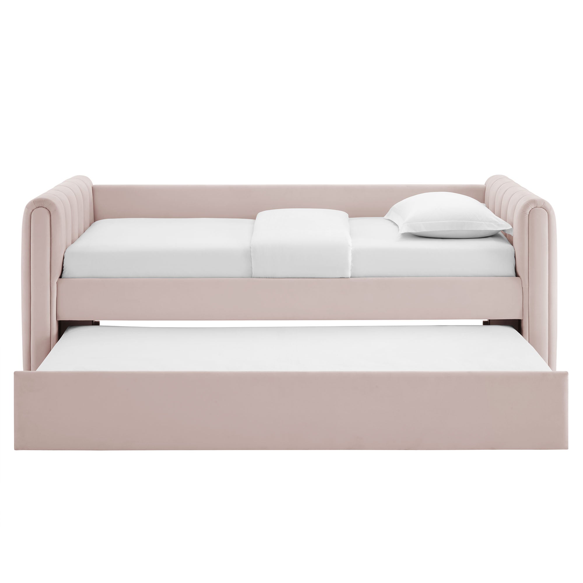 Veyla Channel Tufted Performance Velvet Daybed With Trundle